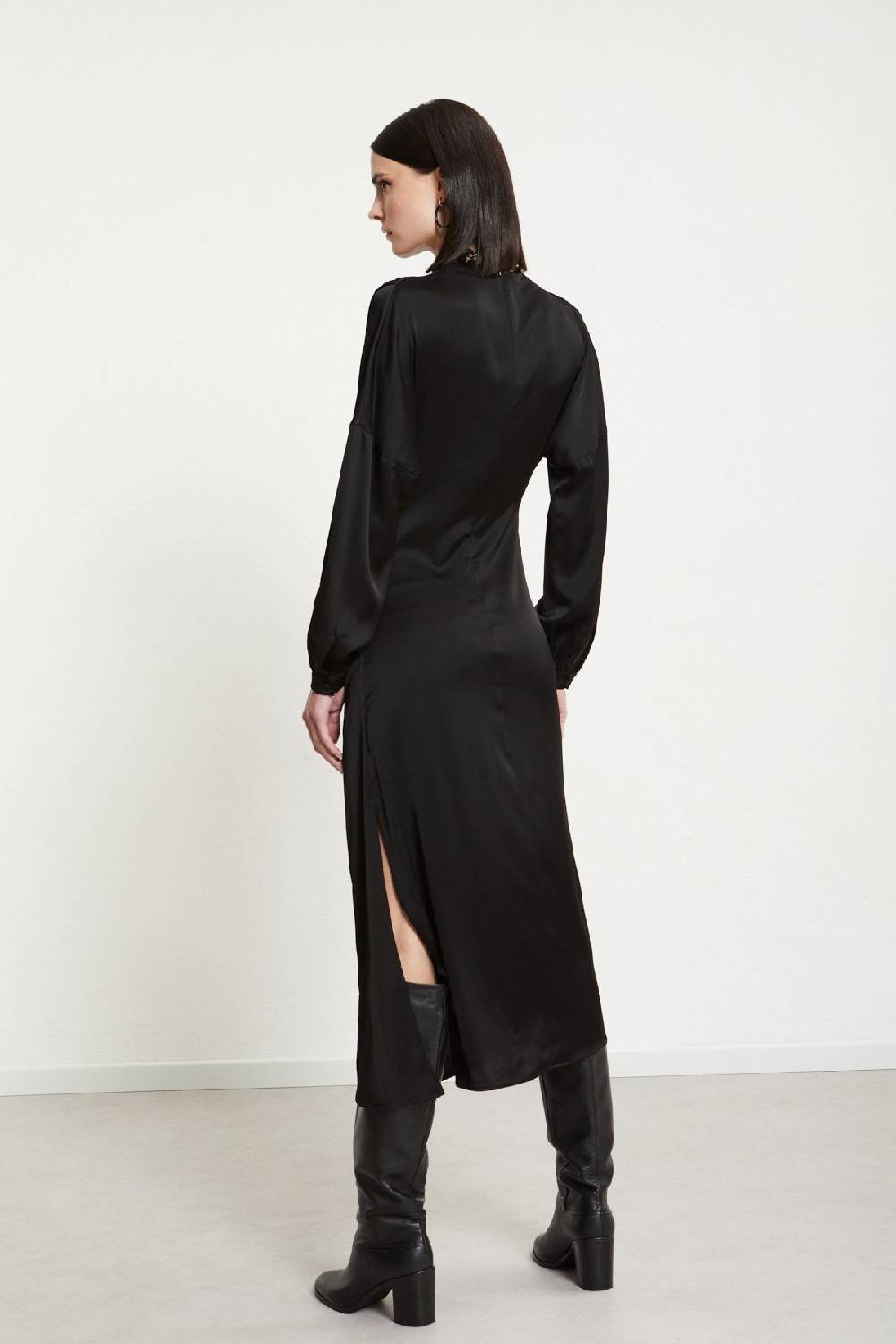 Ottod'Ame Viscose Long Dress With Long Sleeves