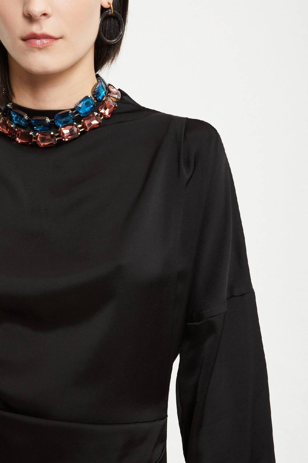 Ottod'Ame Viscose Long Dress With Long Sleeves