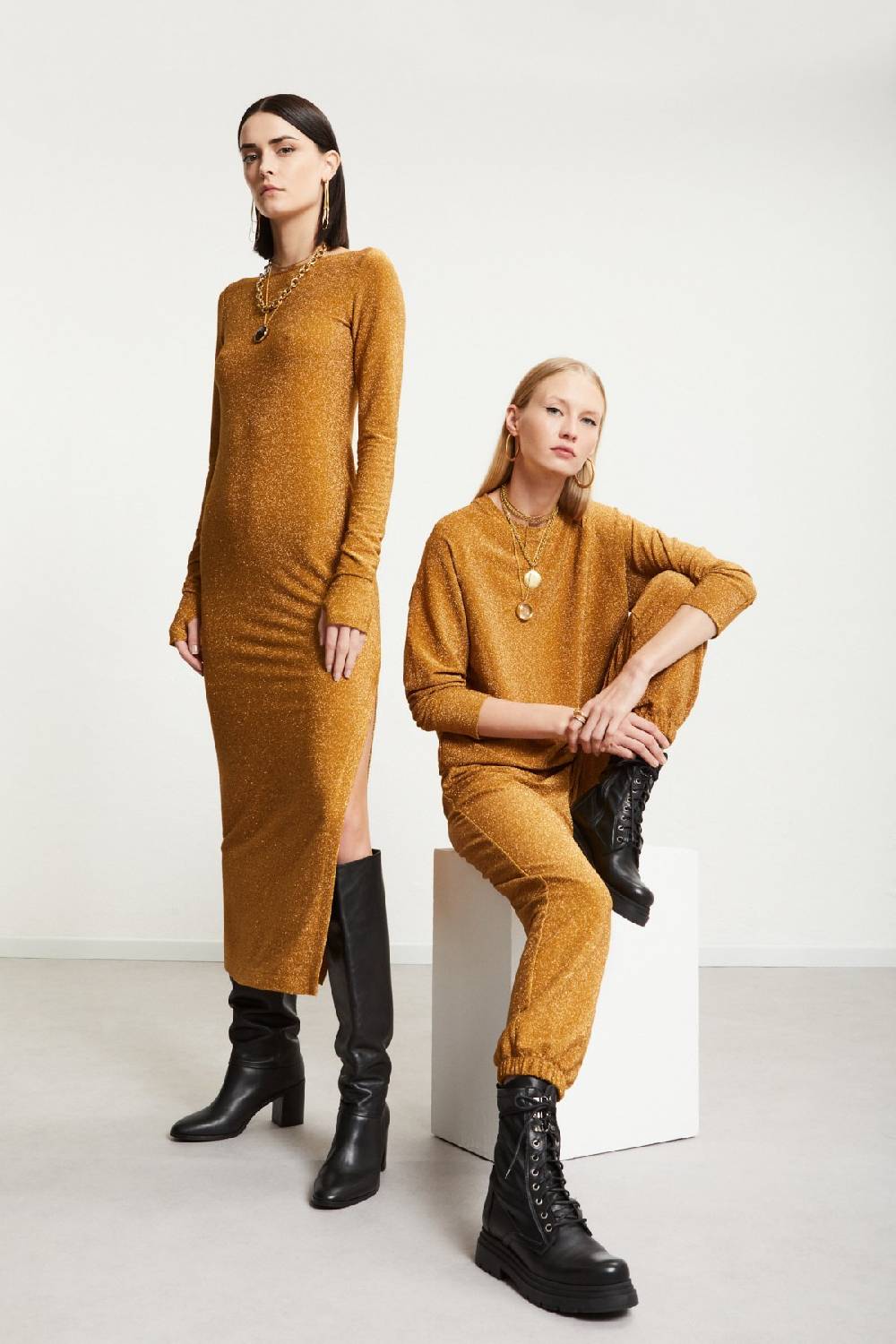 Ottod'Ame Viscose Long Dress With Lurex