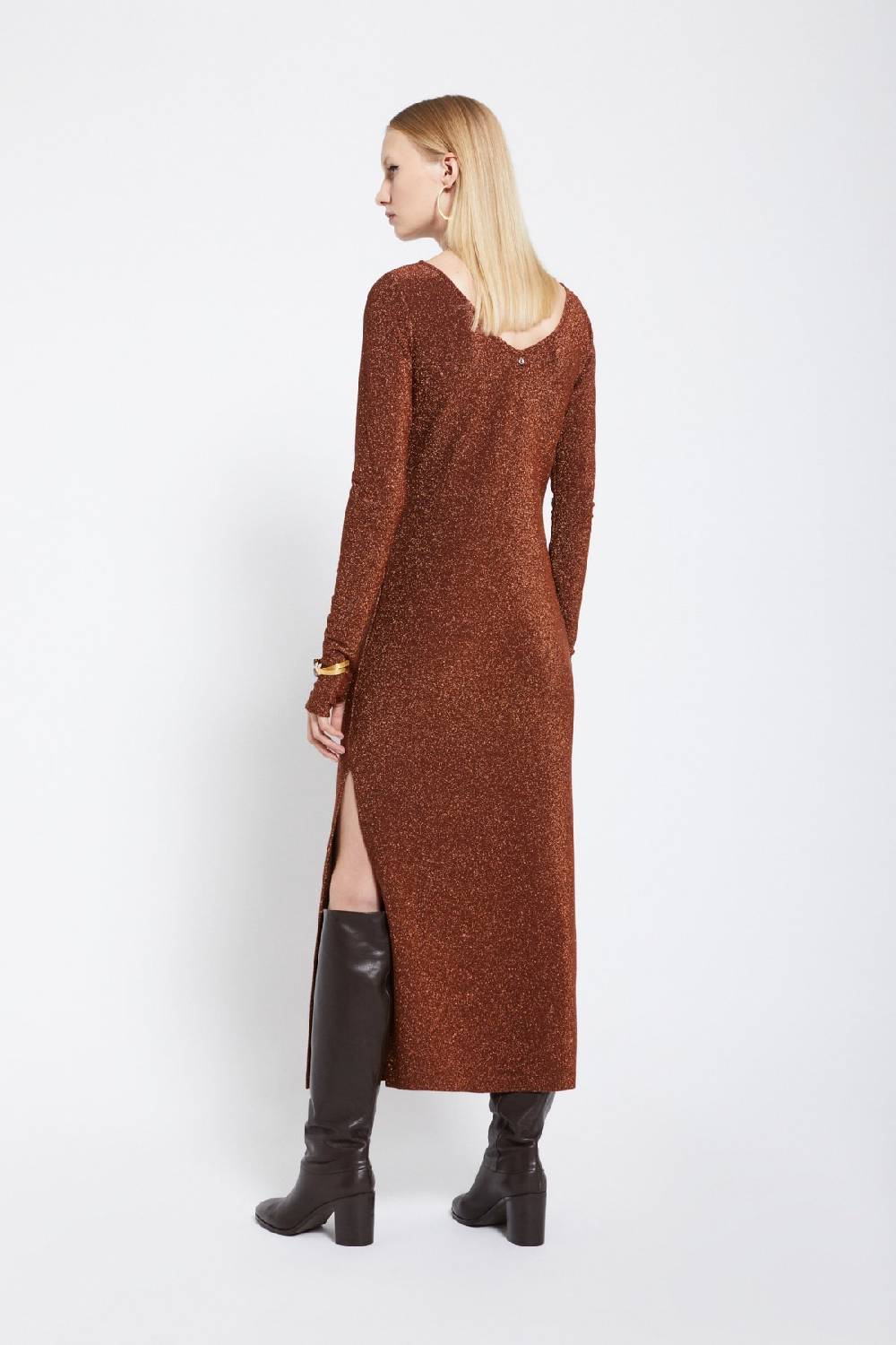 Ottod'Ame Viscose Long Dress With Lurex