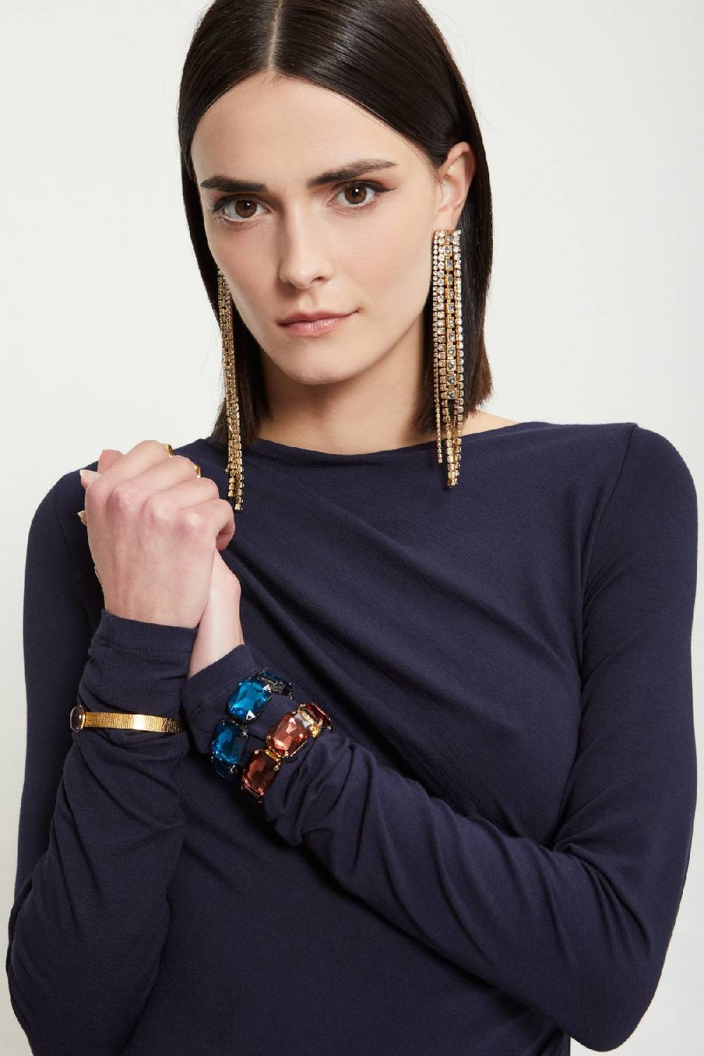 Ottod'Ame Viscose Long Dress With Pleats