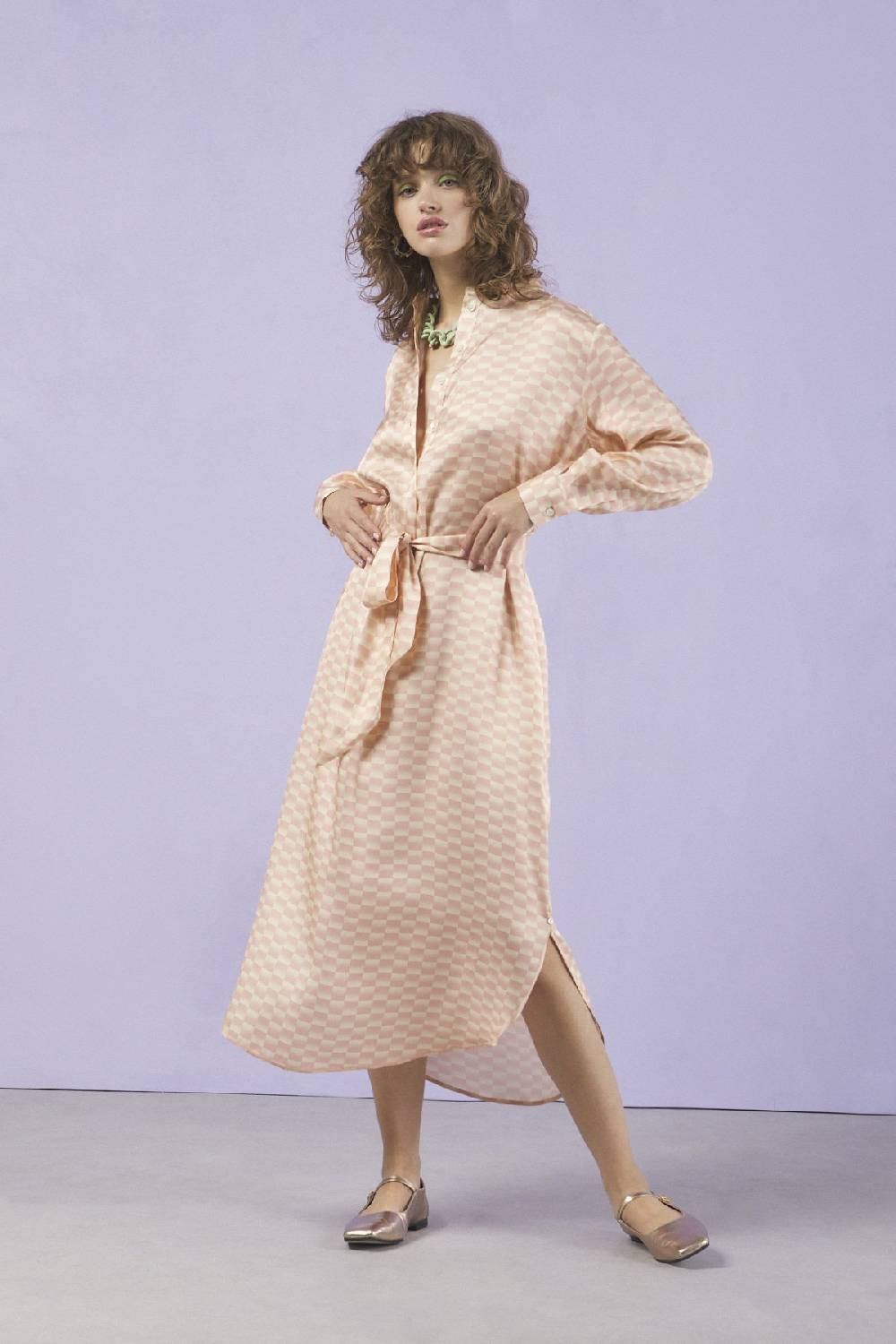 ottod'Ame Viscose long dress with sash