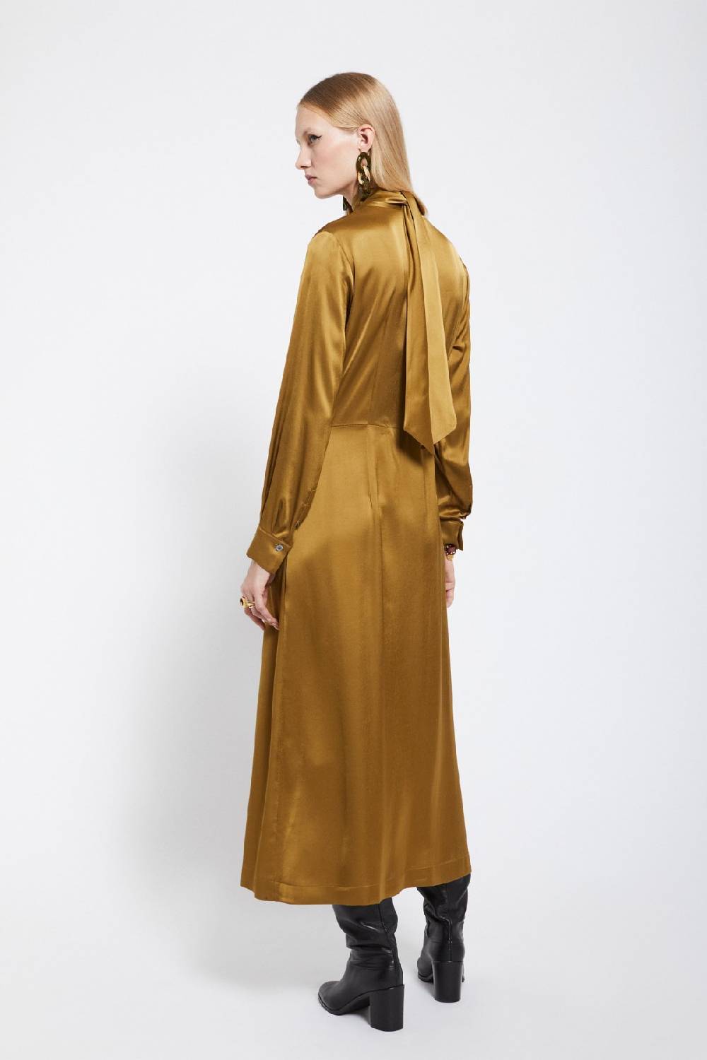 Ottod'Ame Viscose Long Dress With V Neck