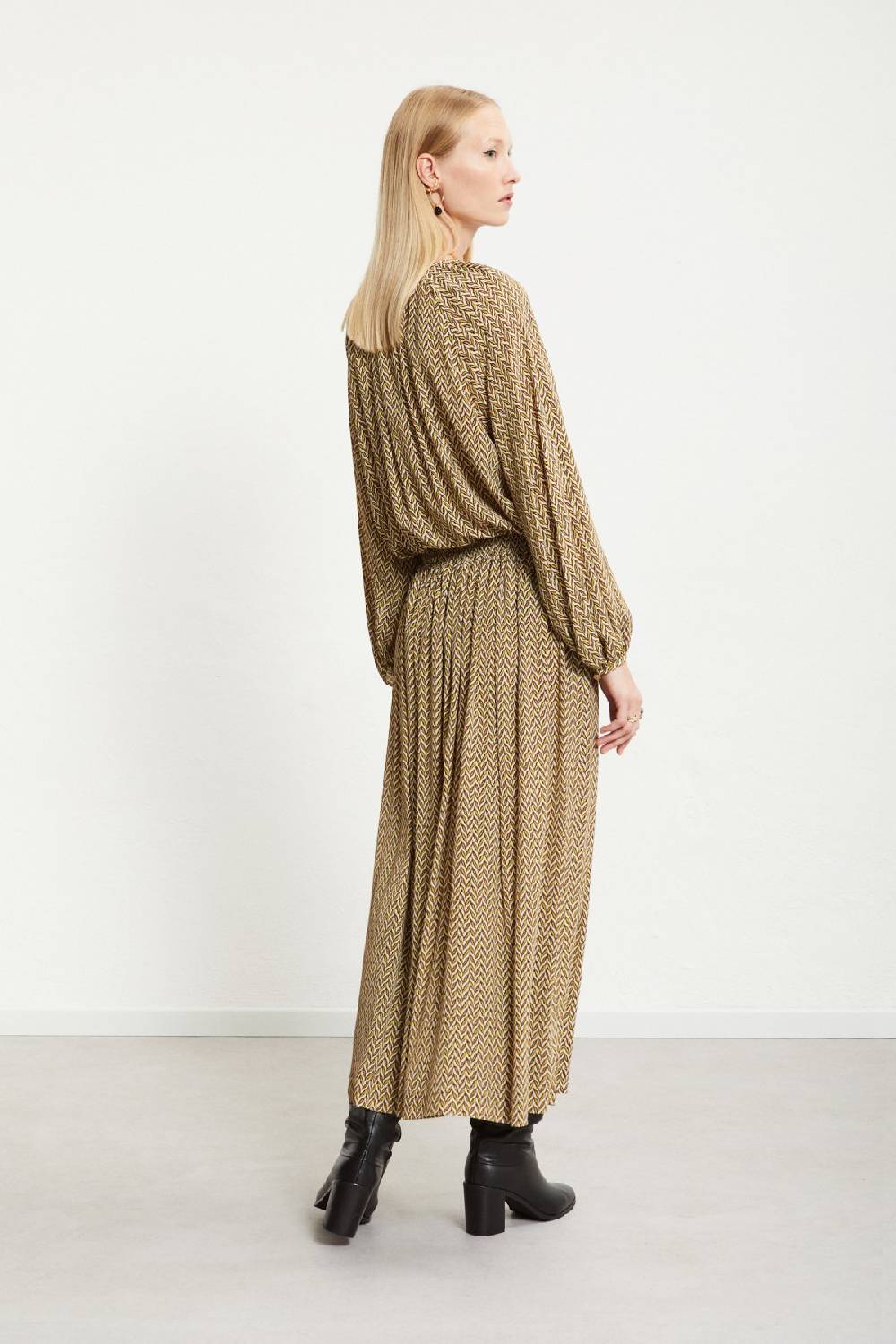 Ottod'Ame Viscose Long Skirt With Drawstring