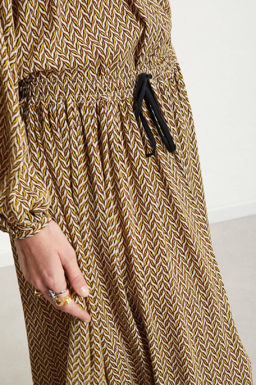 Ottod'Ame Viscose Long Skirt With Drawstring