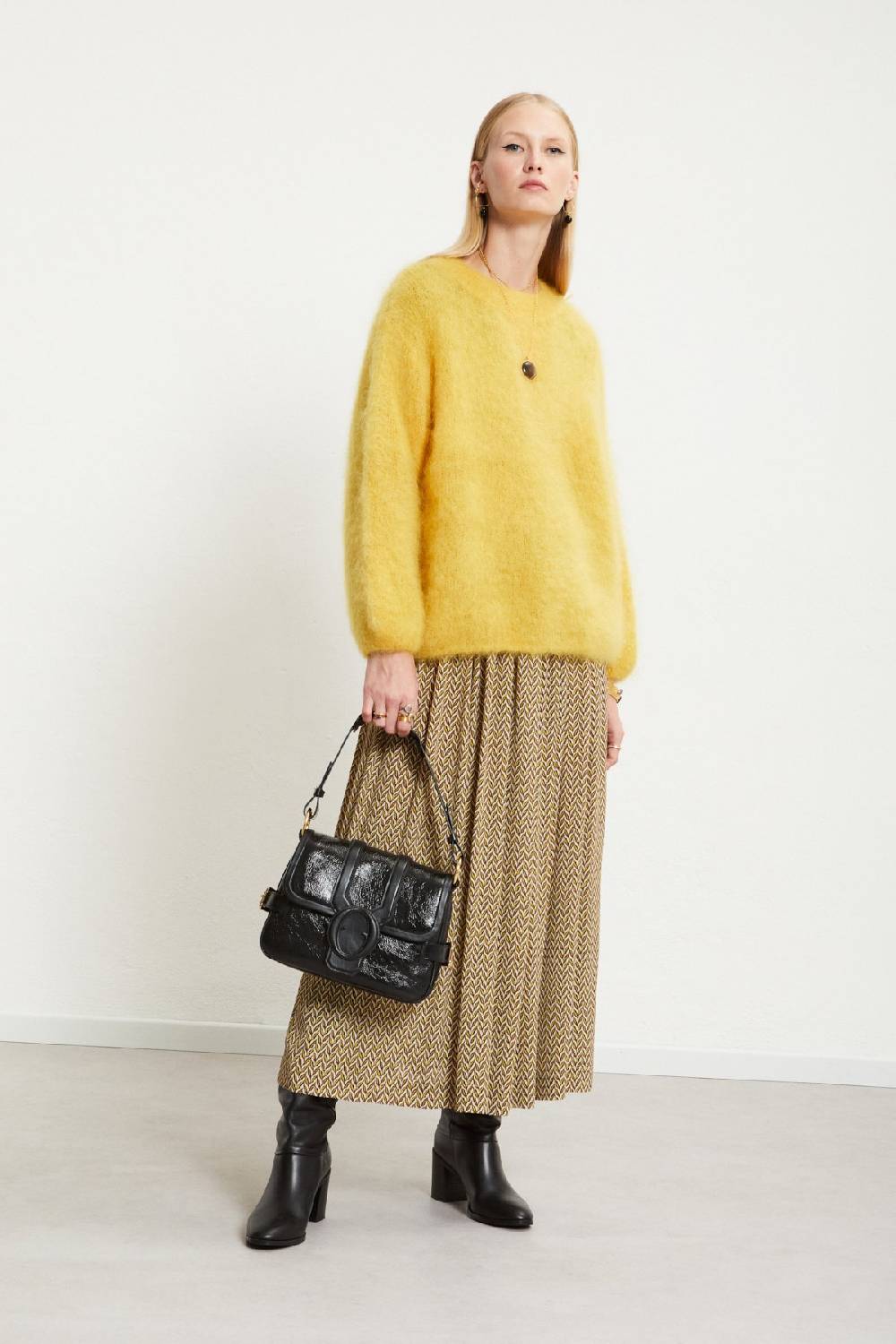 Ottod'Ame Viscose Long Skirt With Drawstring