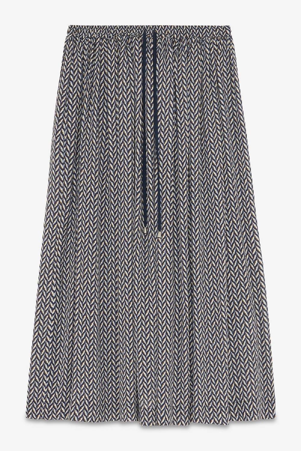 Ottod'Ame Viscose Long Skirt With Drawstring