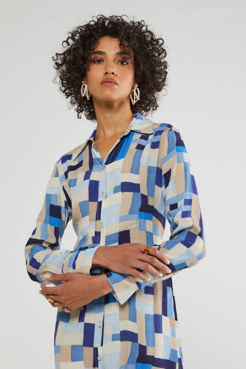 Ottod'Ame Viscose Midi Chemisier Dress