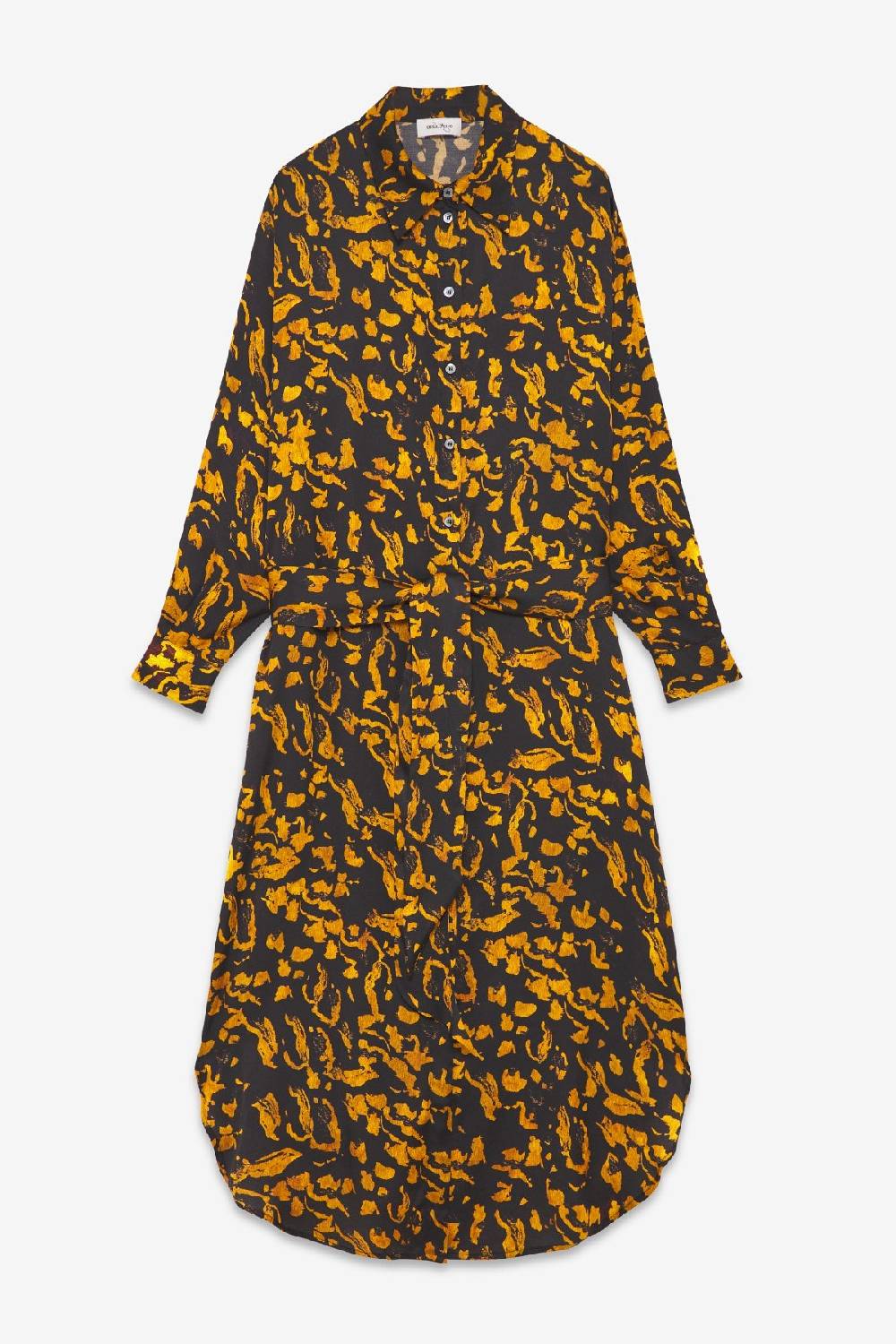 Ottod'Ame Viscose Midi Chemisier With Sash