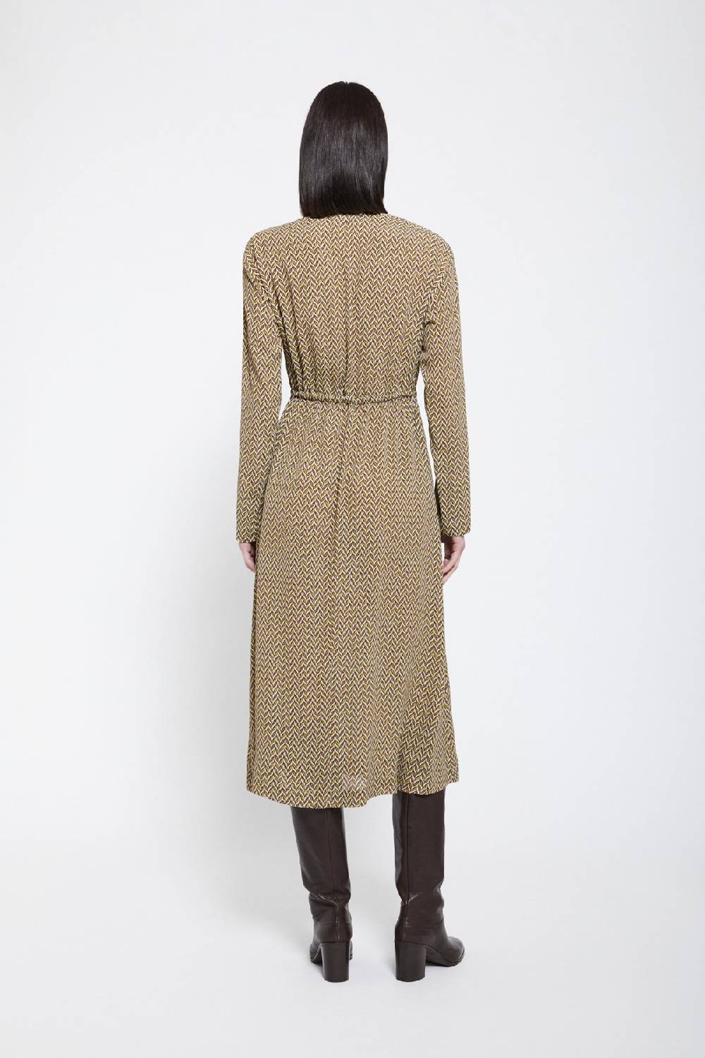 Ottod'Ame Viscose Midi Dress With Drawstring