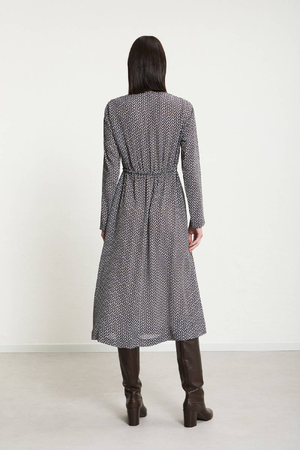 Ottod'Ame Viscose Midi Dress With Drawstring