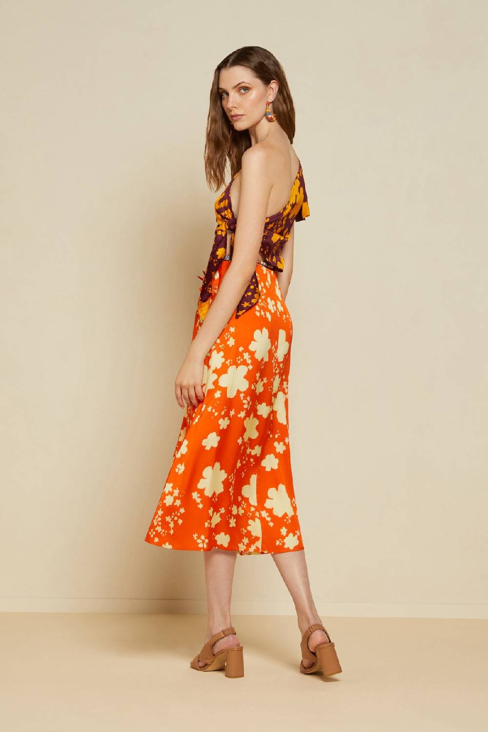 Ottod'Ame Viscose Midi Dress With Foulard Top