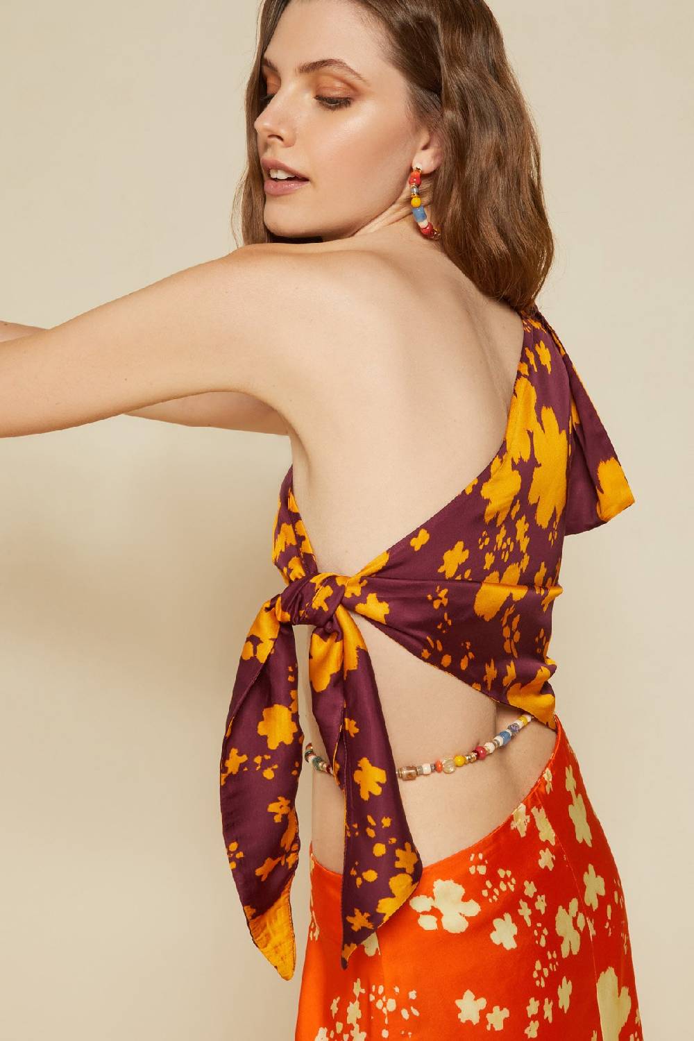 Ottod'Ame Viscose Midi Dress With Foulard Top