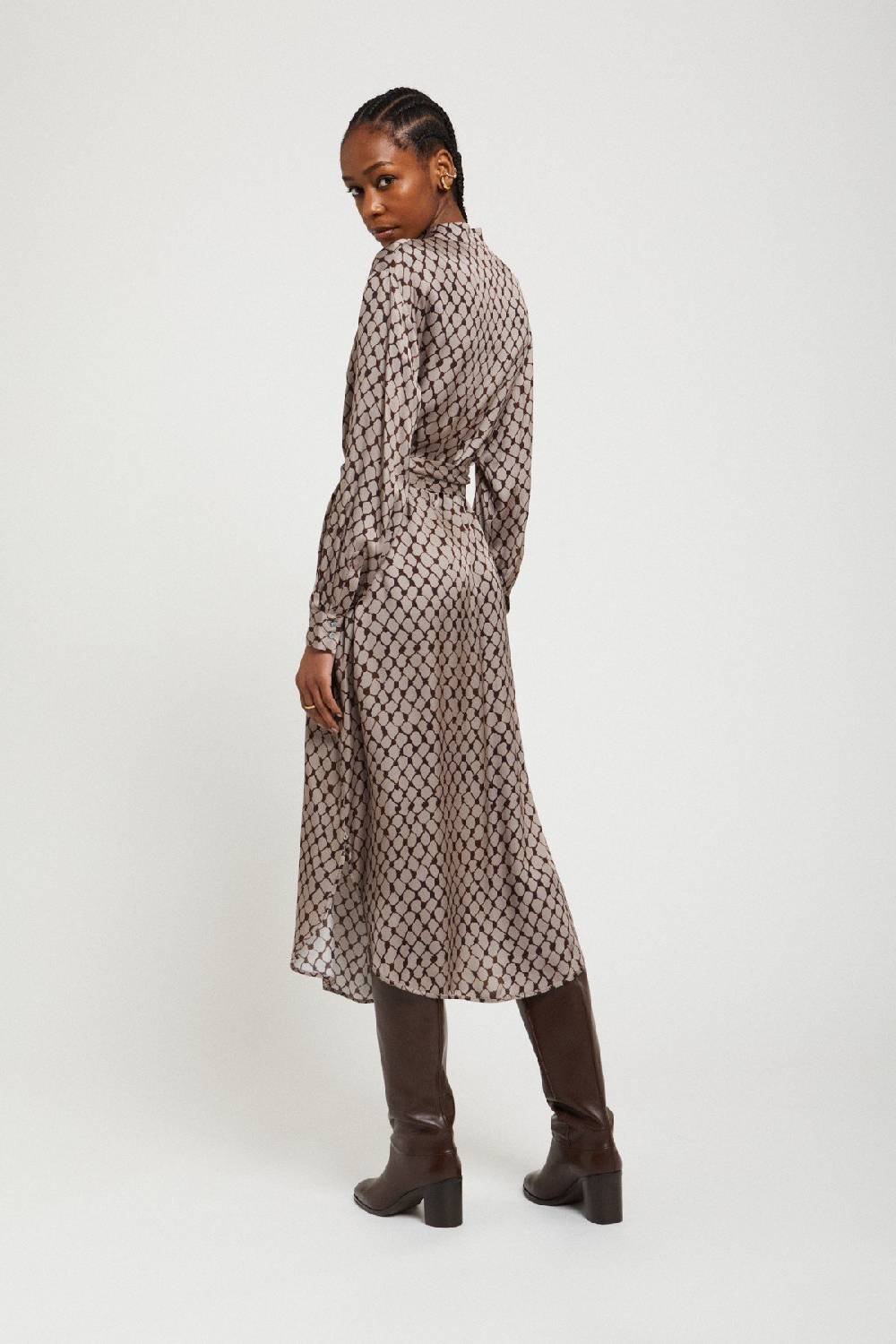 Ottod'Ame Viscose Midi Dress With Sash