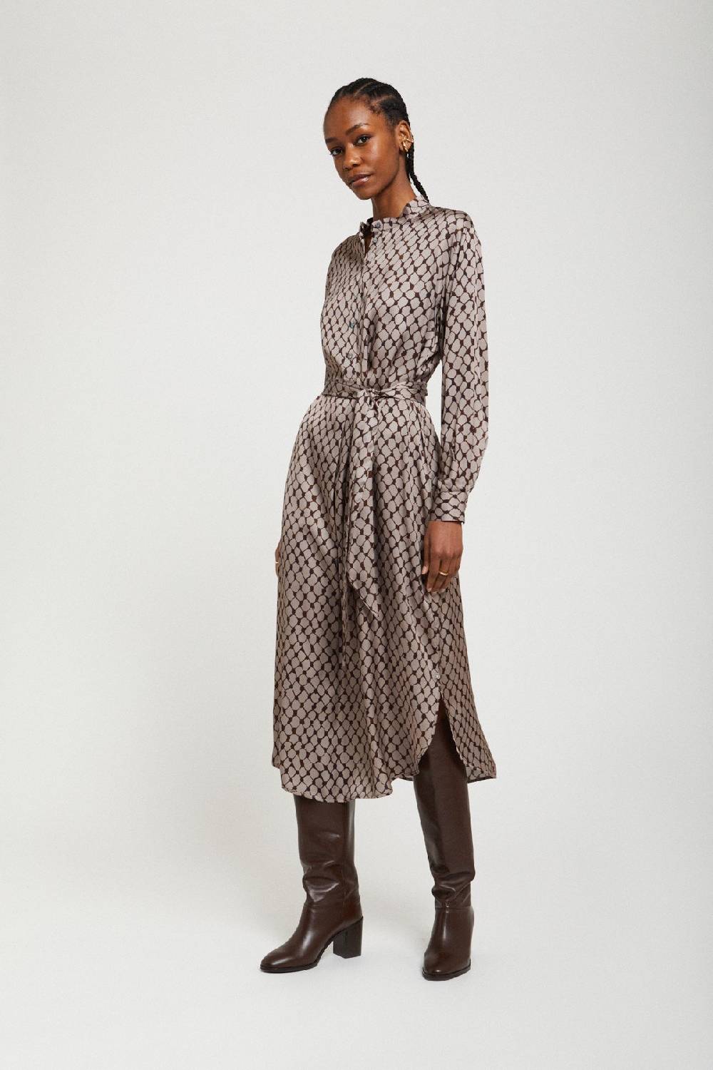 Ottod'Ame Viscose Midi Dress With Sash