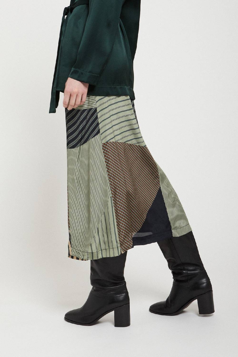 Ottod'Ame Viscose Midi Skirt With Knot