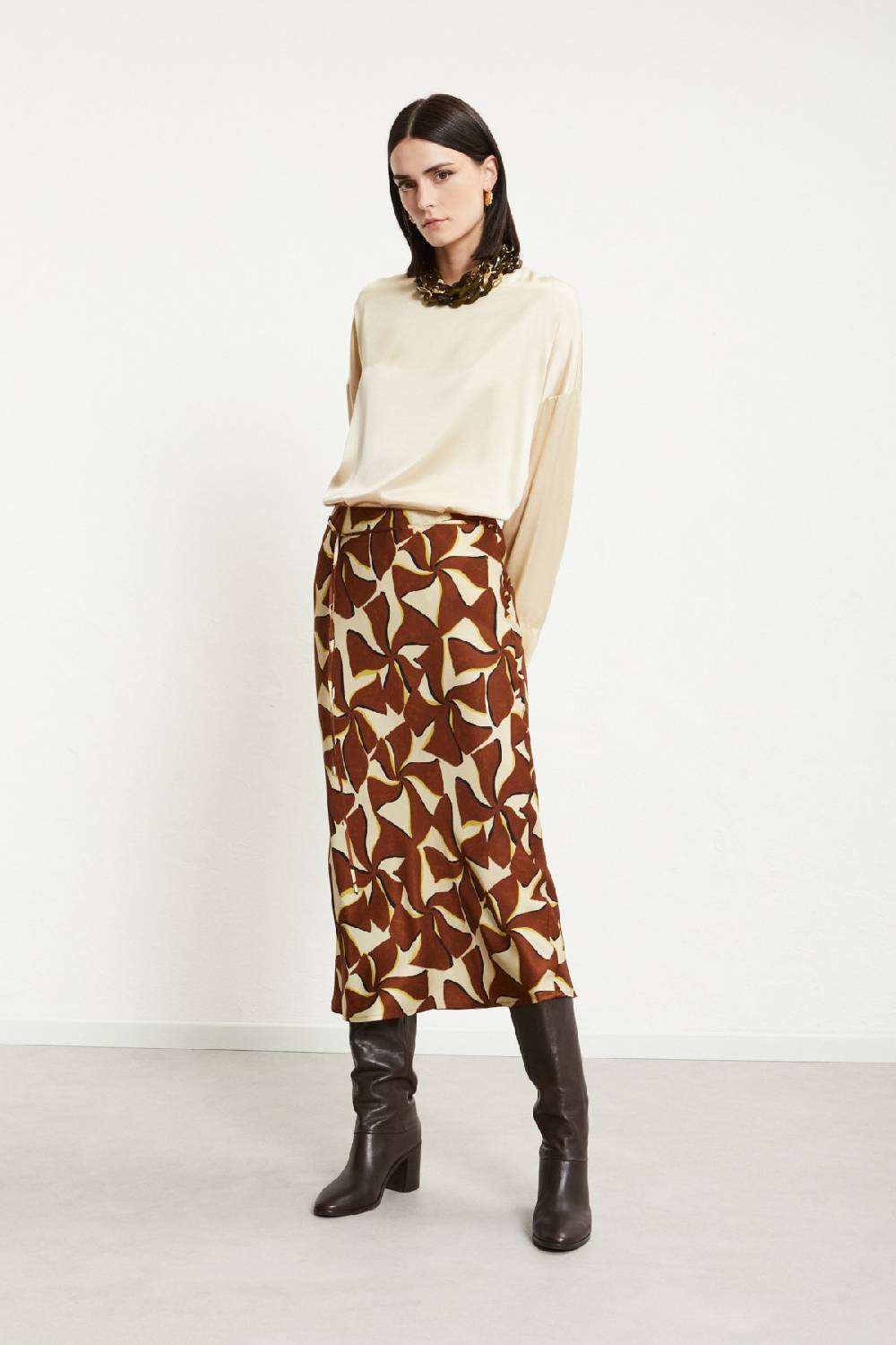 ottod'Ame Viscose midi skirt