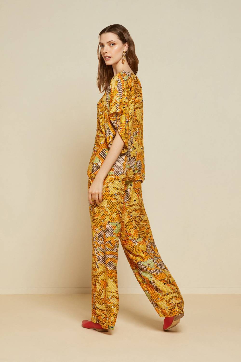 Ottod'Ame Viscose Palazzo Trousers