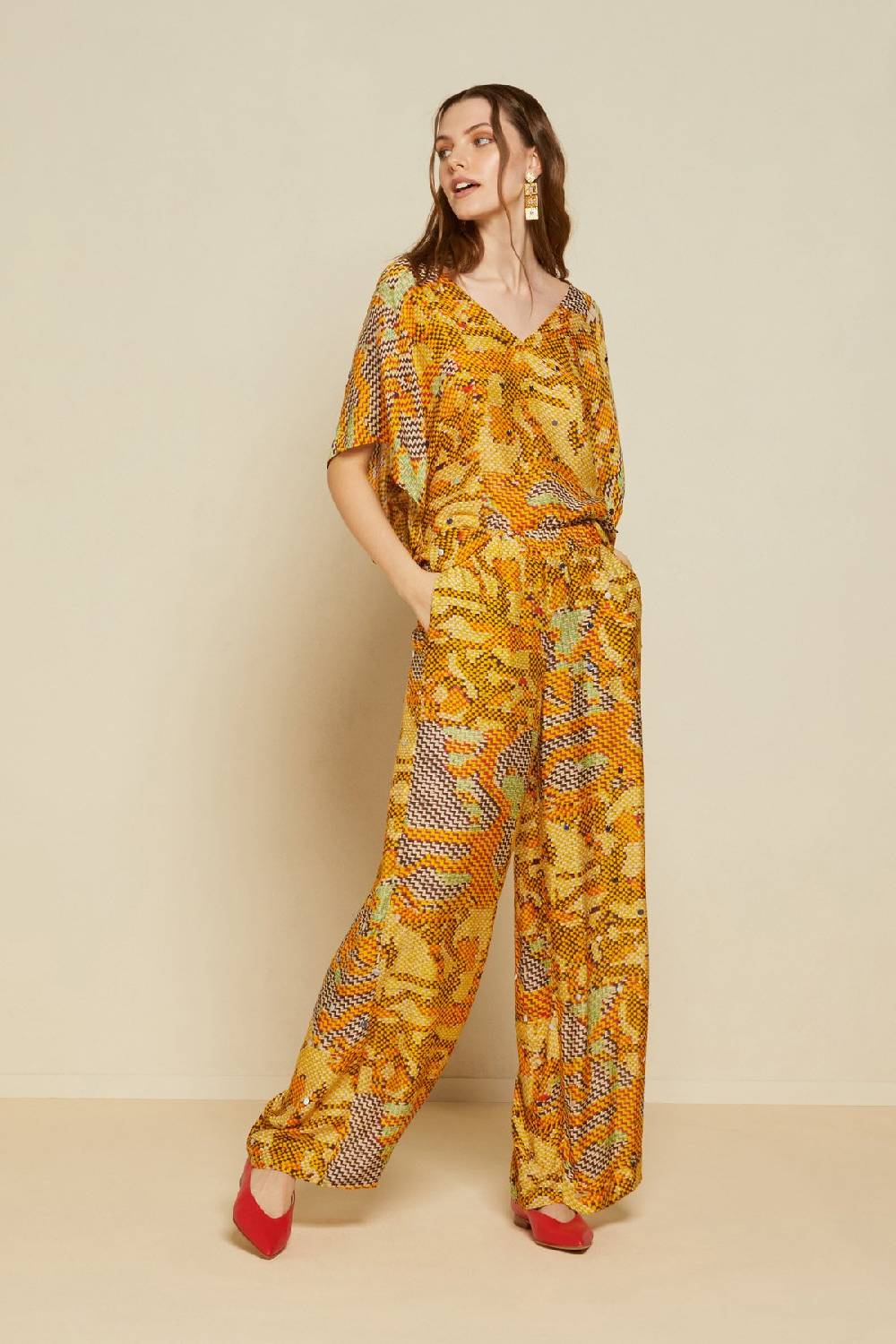 ottod'Ame Viscose palazzo trousers