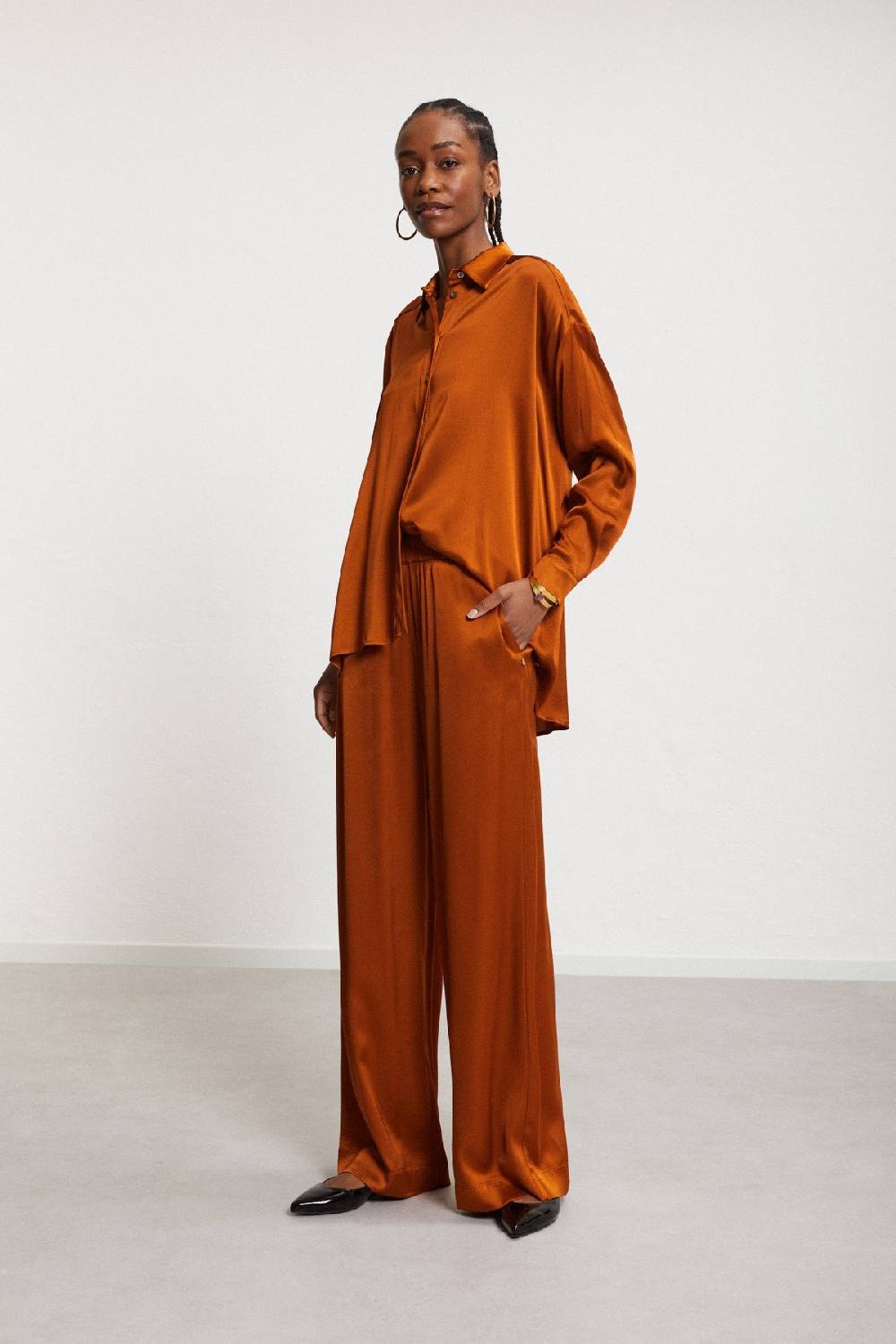 ottod'Ame Viscose palazzo trousers