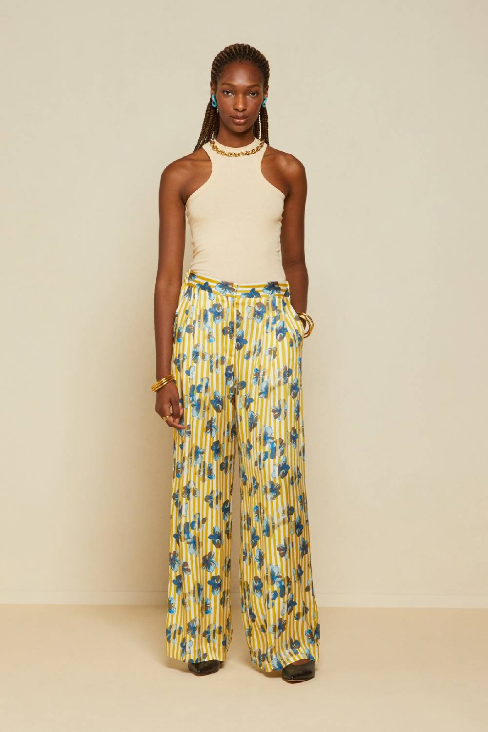 Ottod'Ame Viscose Palazzo Trousers