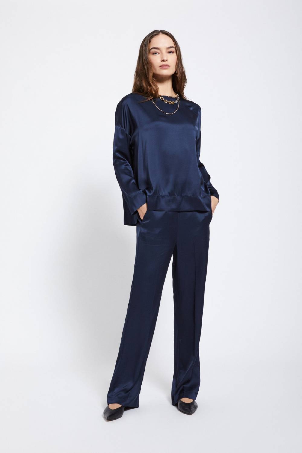 Ottod'Ame Viscose Palazzo Trousers