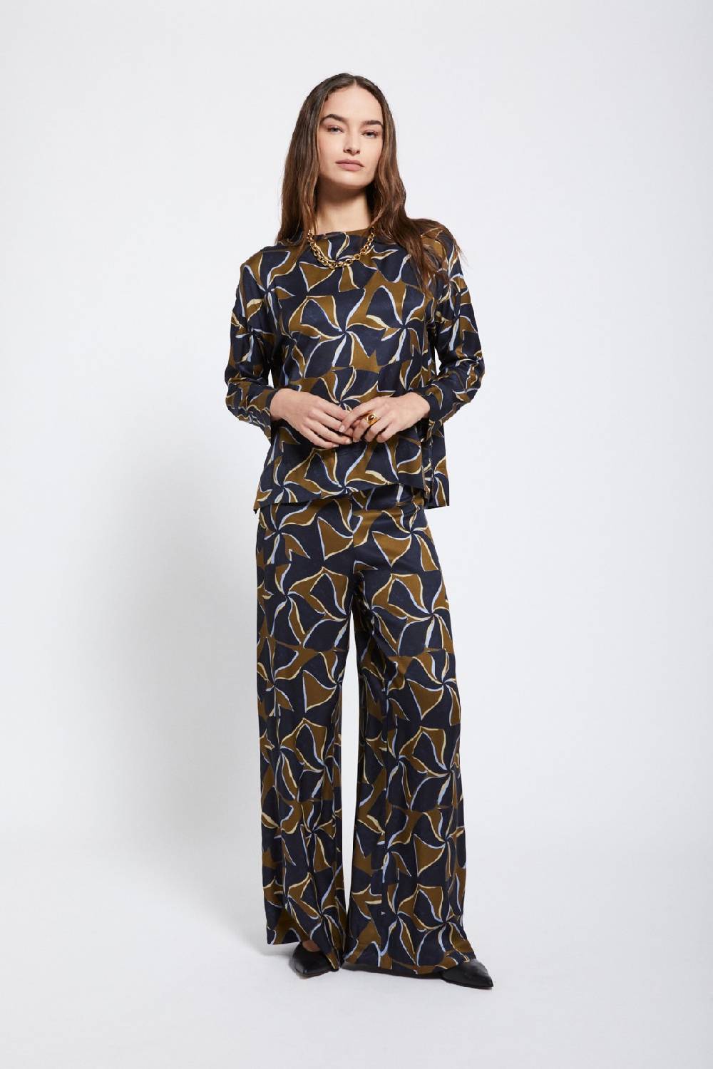 Ottod'Ame Viscose Palazzo Trousers