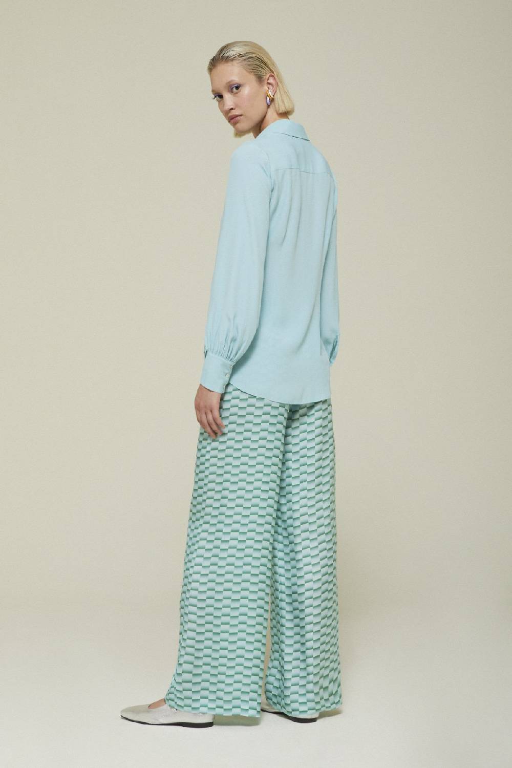 Ottod'Ame Viscose Palazzo Trousers