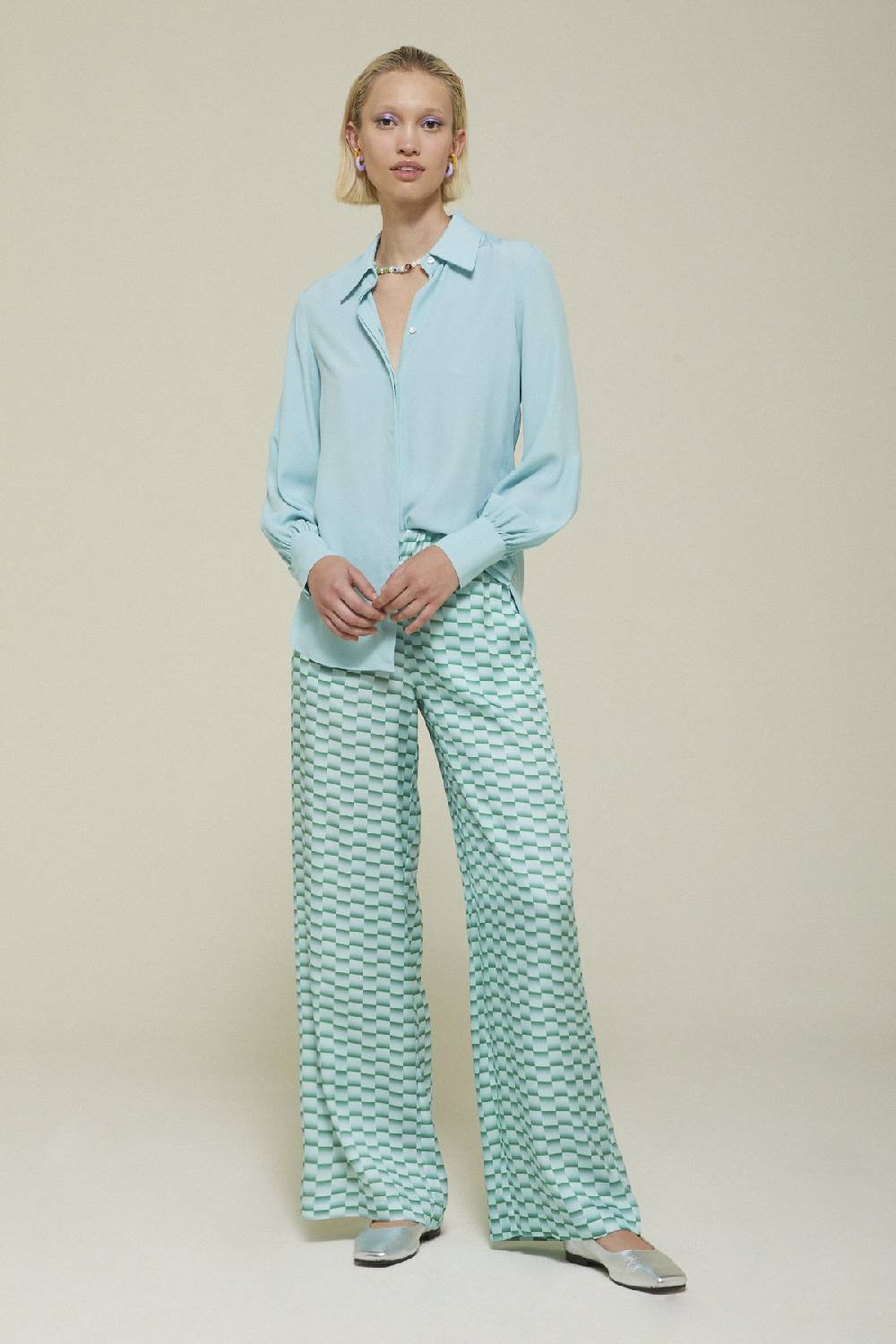 ottod'Ame Viscose palazzo trousers
