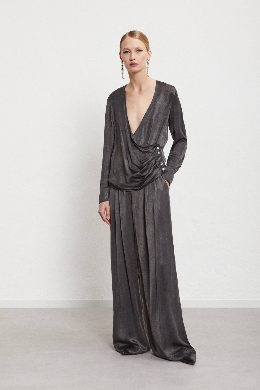 ottod'Ame Viscose palazzo trousers