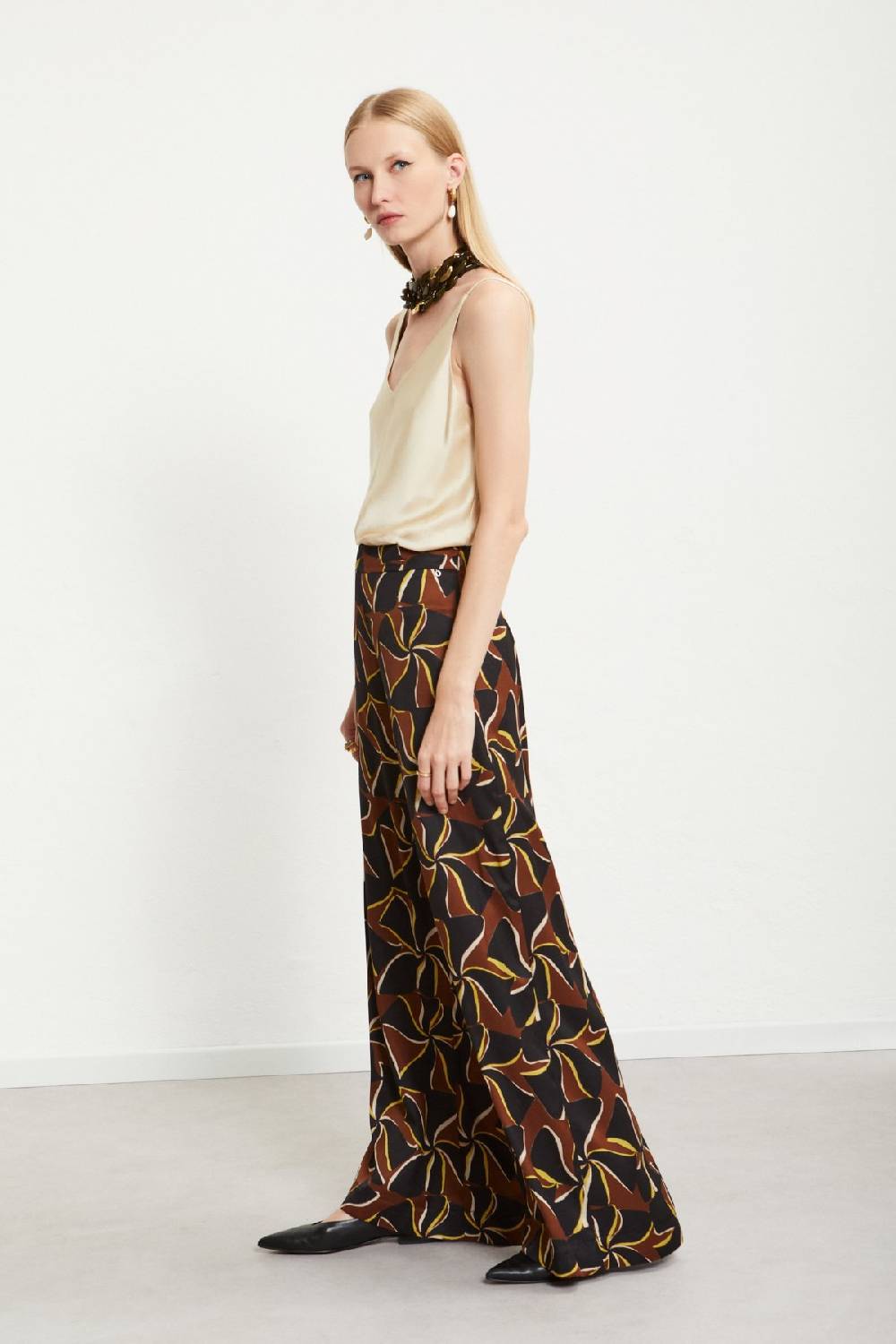 Ottod'Ame Viscose Palazzo Trousers