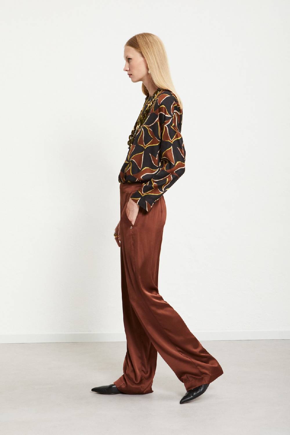 Ottod'Ame Viscose Palazzo Trousers