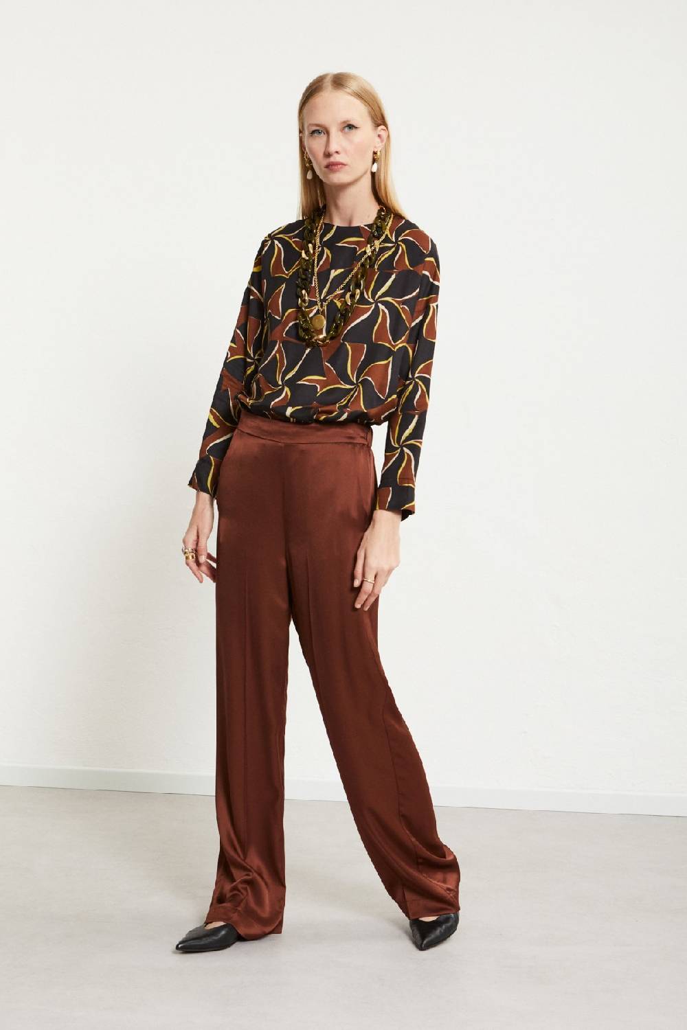 ottod'Ame Viscose palazzo trousers