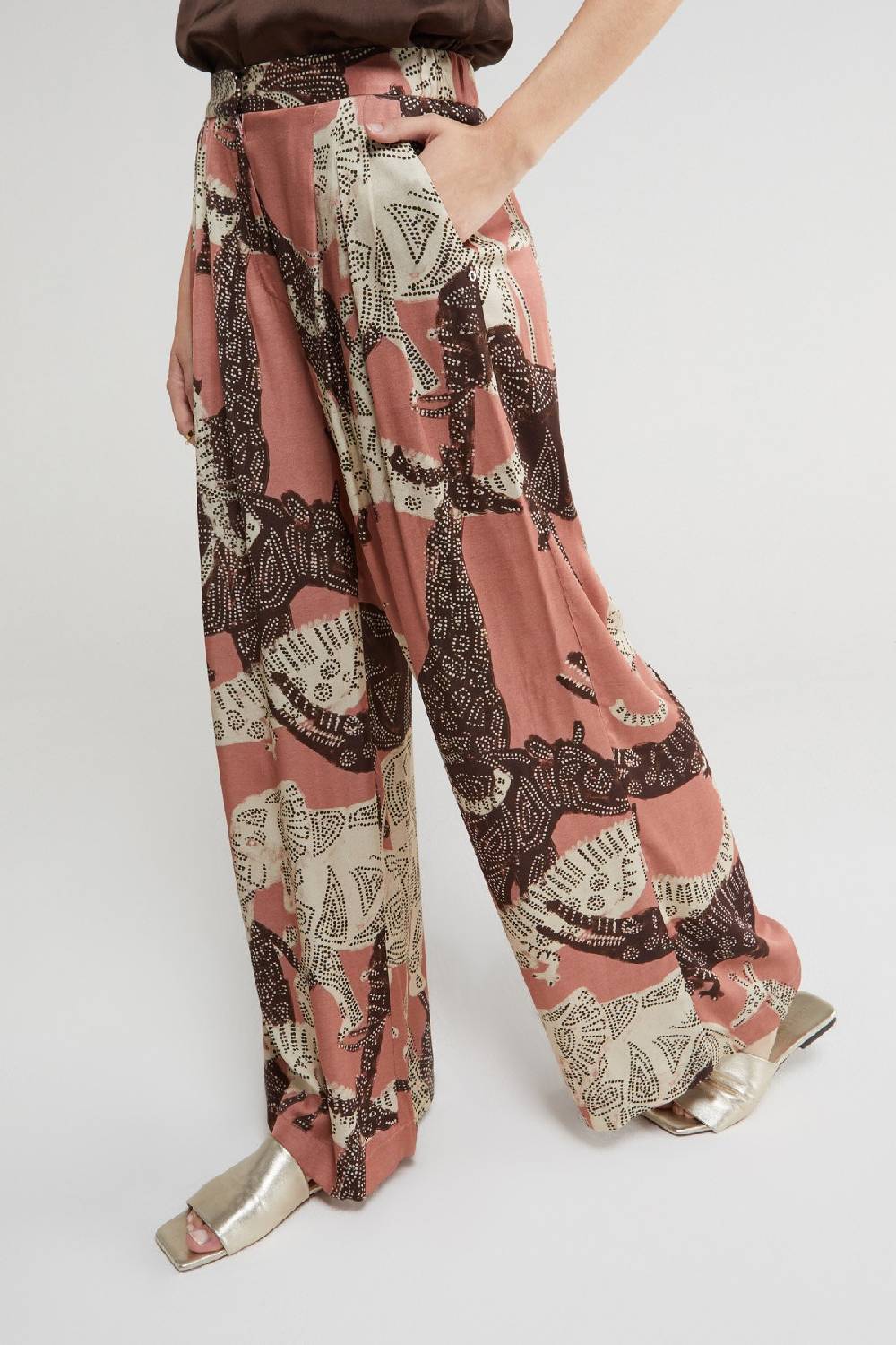 Ottod'Ame Viscose Palazzo Trousers