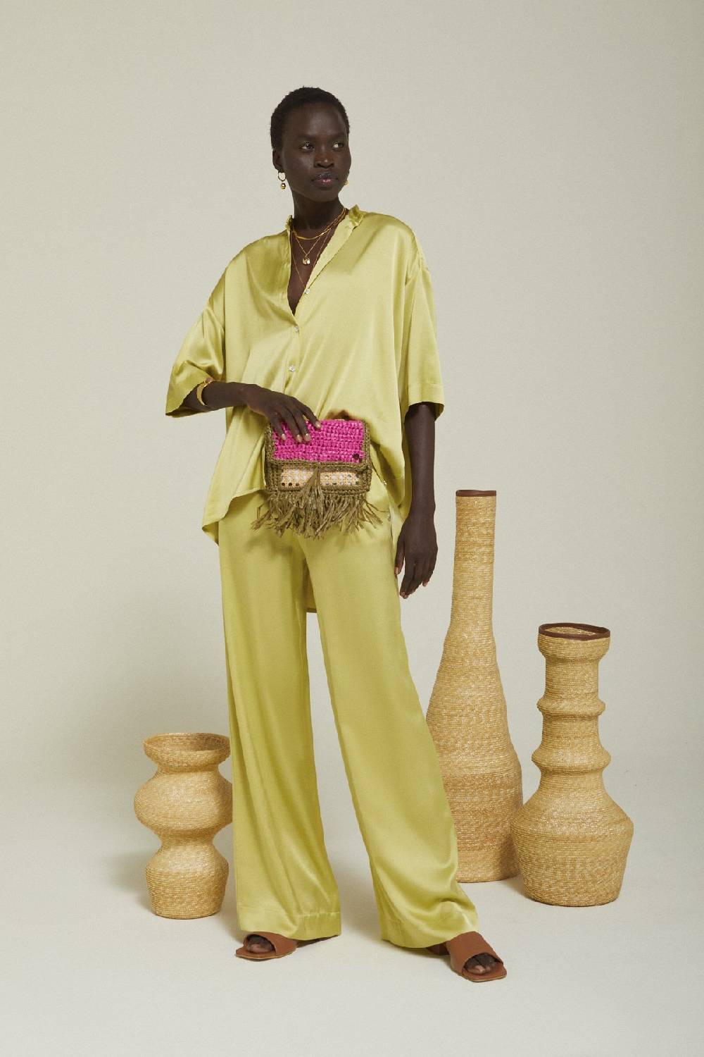 ottod'Ame Viscose palazzo trousers