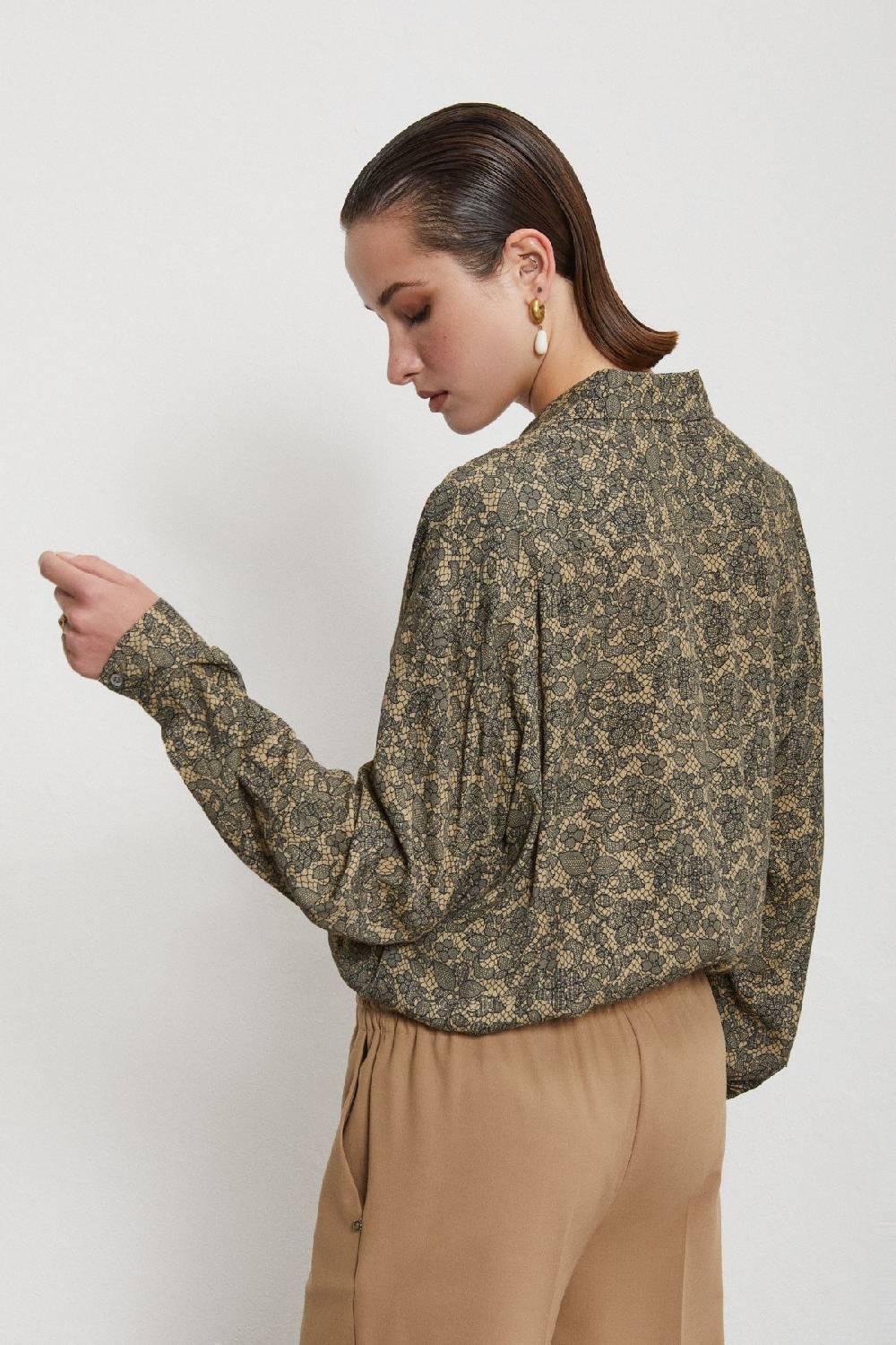 Ottod'Ame Viscose Shirt With Lace Effect