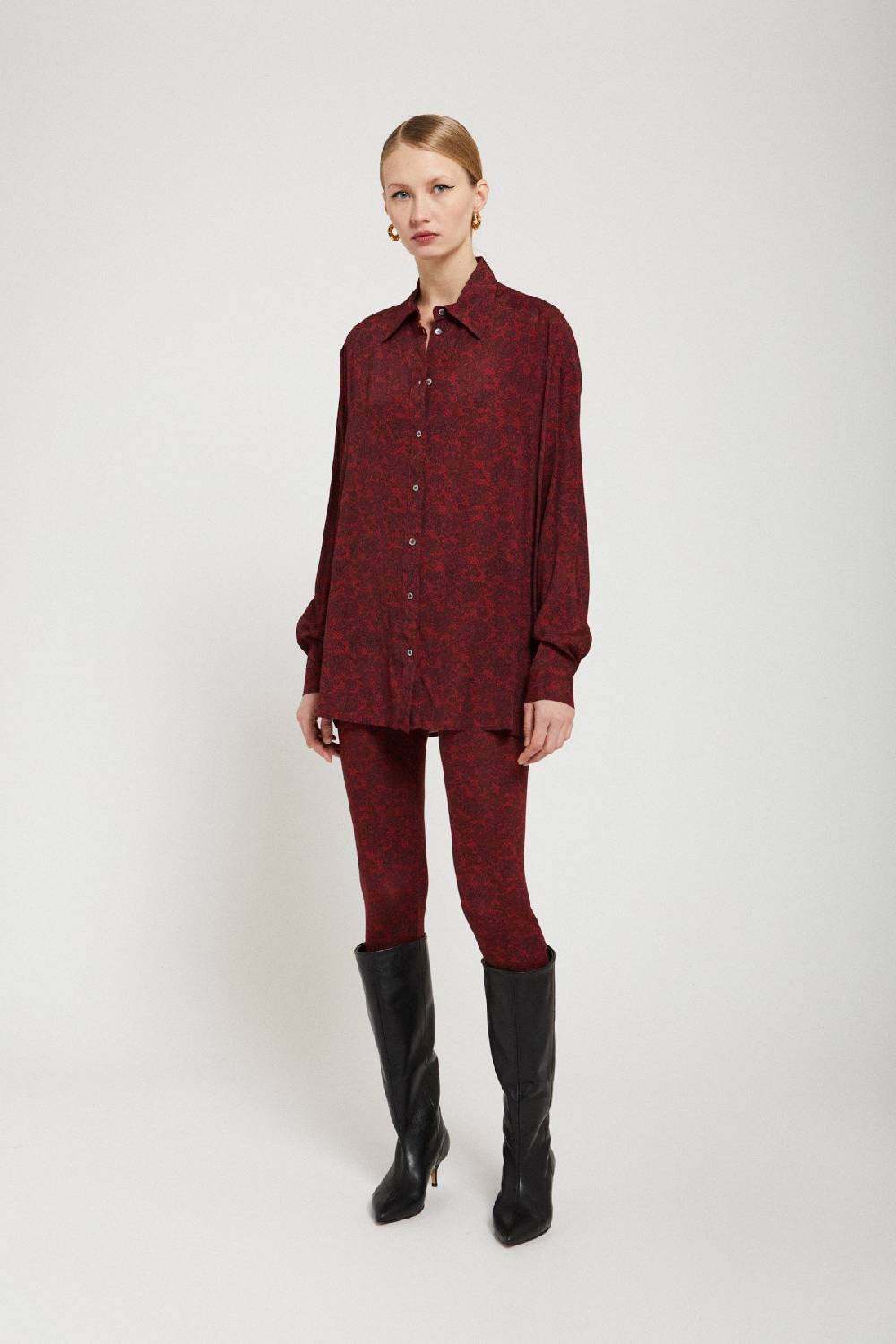 ottod'Ame Viscose shirt with lace effect
