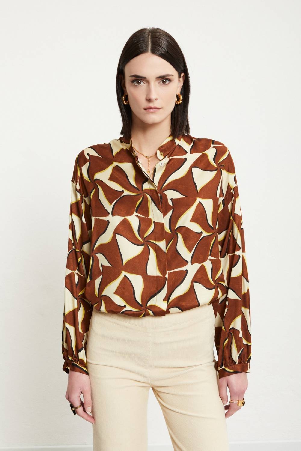 Ottod'Ame Viscose Shirt With Rounded Bottom