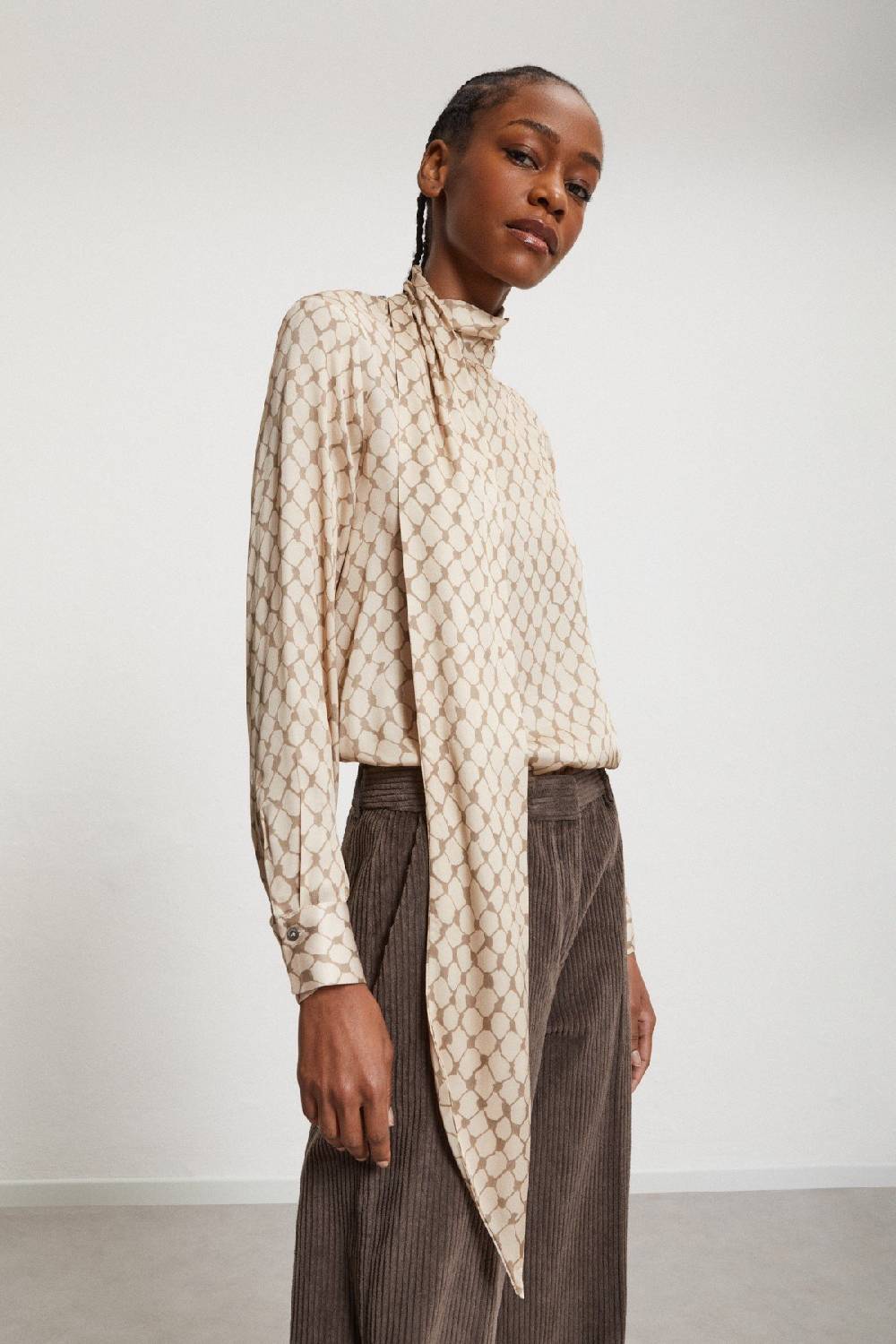 Ottod'Ame Viscose Shirt With Scarf Neck
