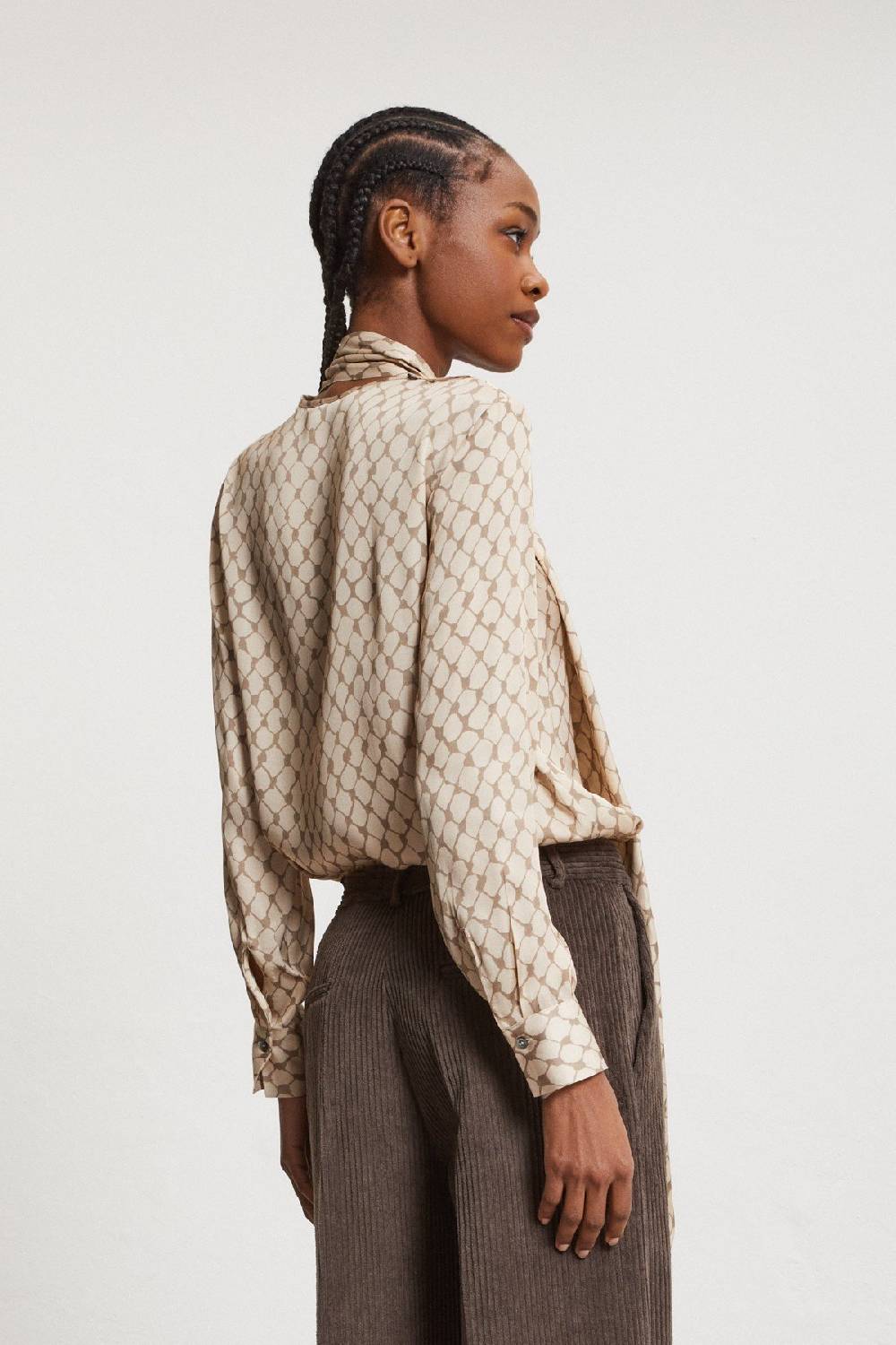 Ottod'Ame Viscose Shirt With Scarf Neck