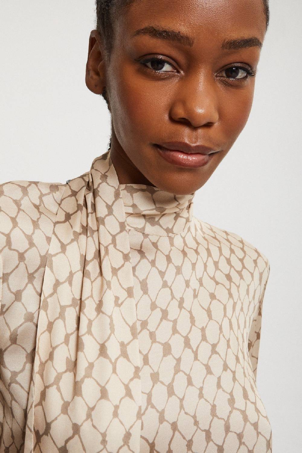 Ottod'Ame Viscose Shirt With Scarf Neck