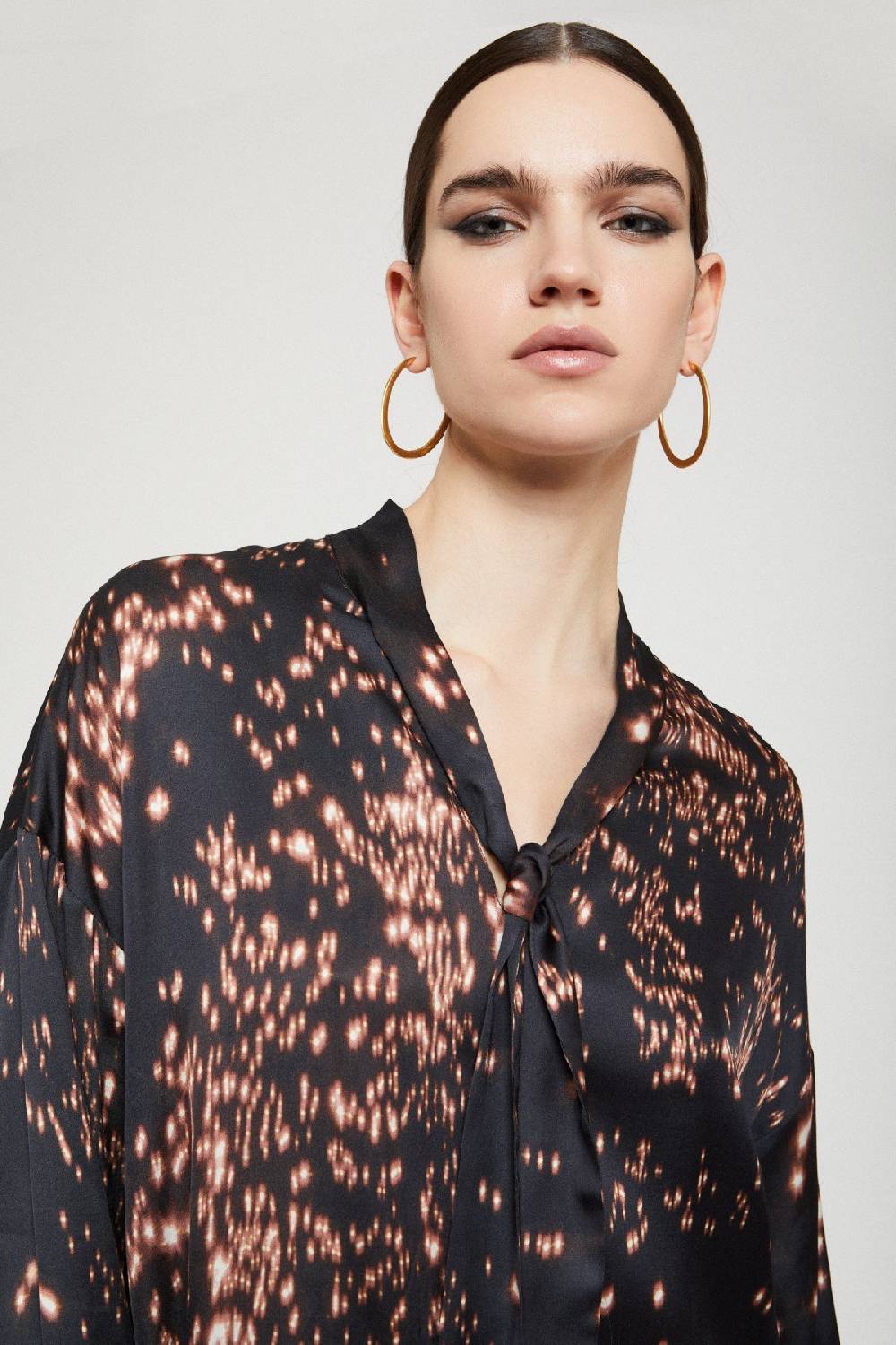 Ottod'Ame Viscose Shirt With Scarf Neck