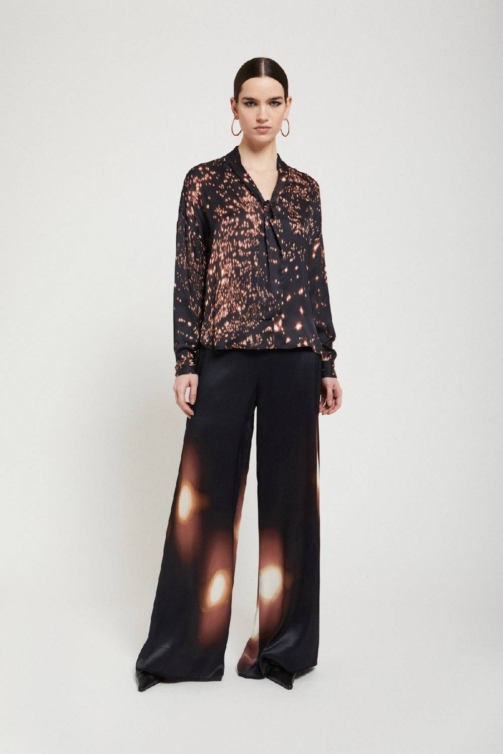 ottod'Ame Viscose shirt with scarf neck