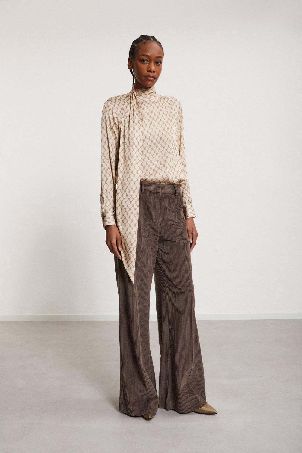 ottod'Ame Viscose shirt with scarf neck