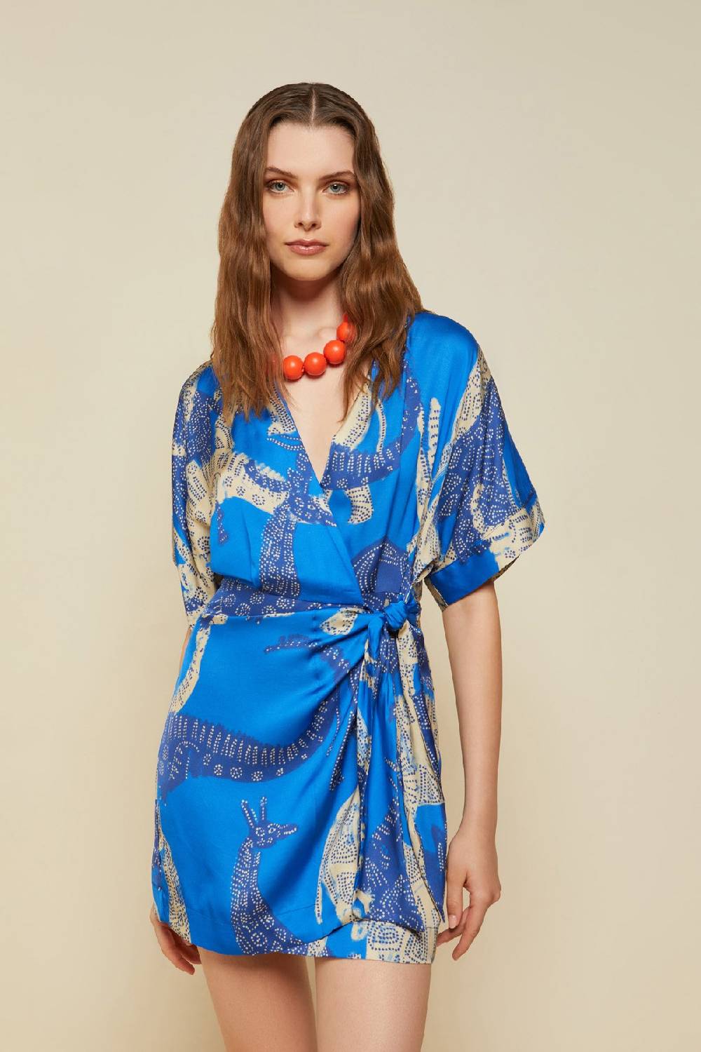 Ottod'Ame Viscose Short Dress With Knot