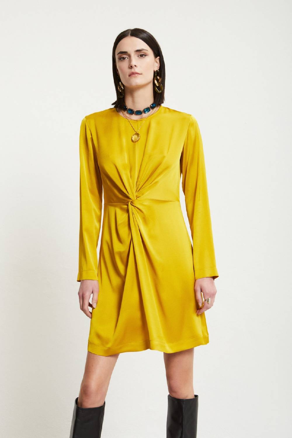 Ottod'Ame Viscose Short Dress With Knot