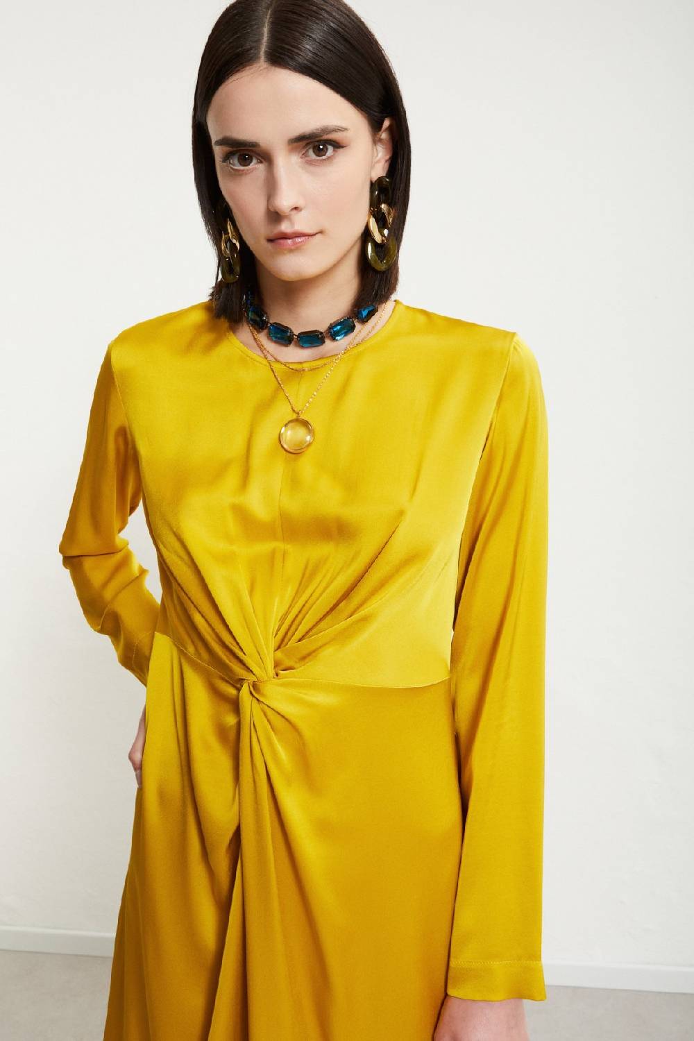 Ottod'Ame Viscose Short Dress With Knot