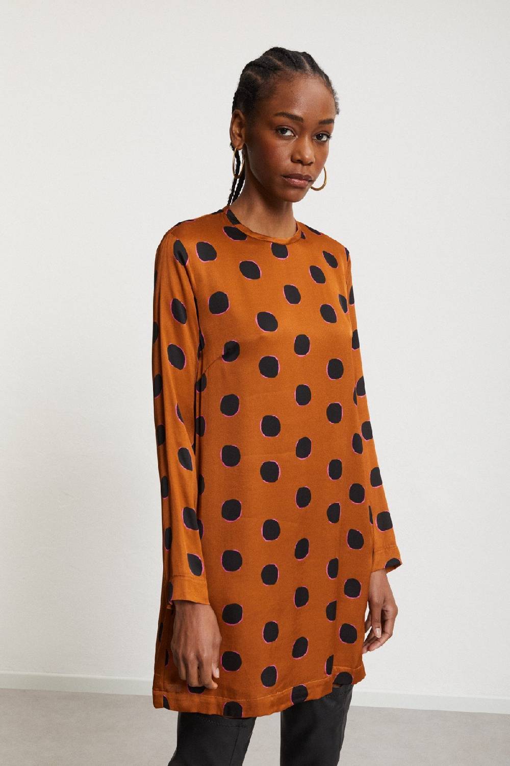 Ottod'Ame Viscose Short Dress With Long Sleeves