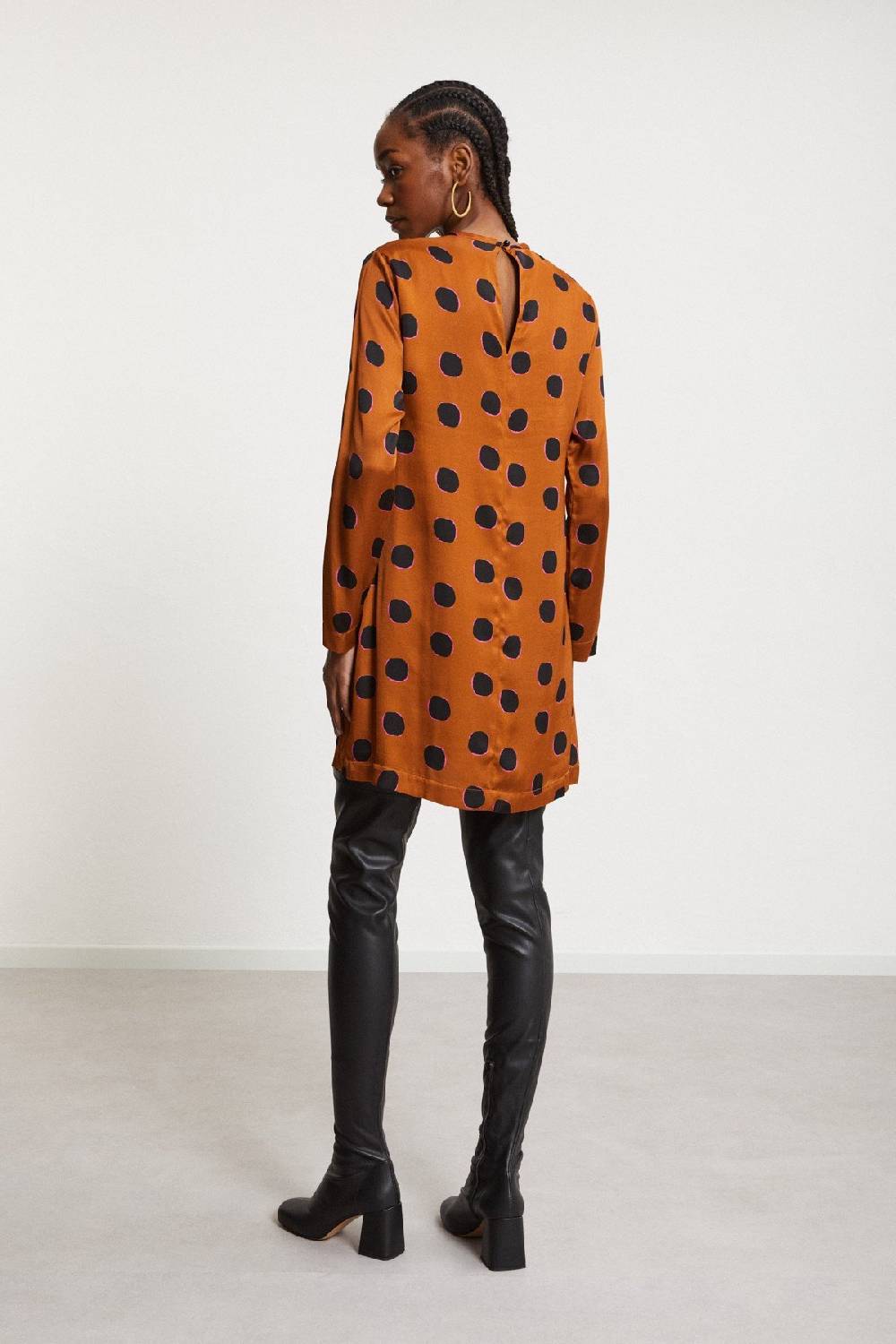 Ottod'Ame Viscose Short Dress With Long Sleeves