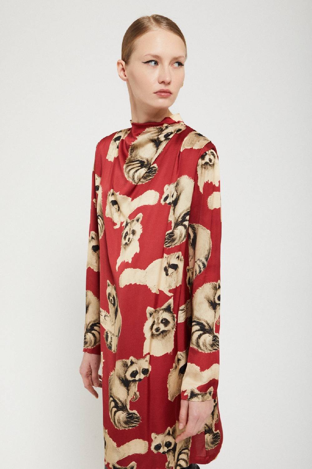 Ottod'Ame Viscose Short Dress With Pleats